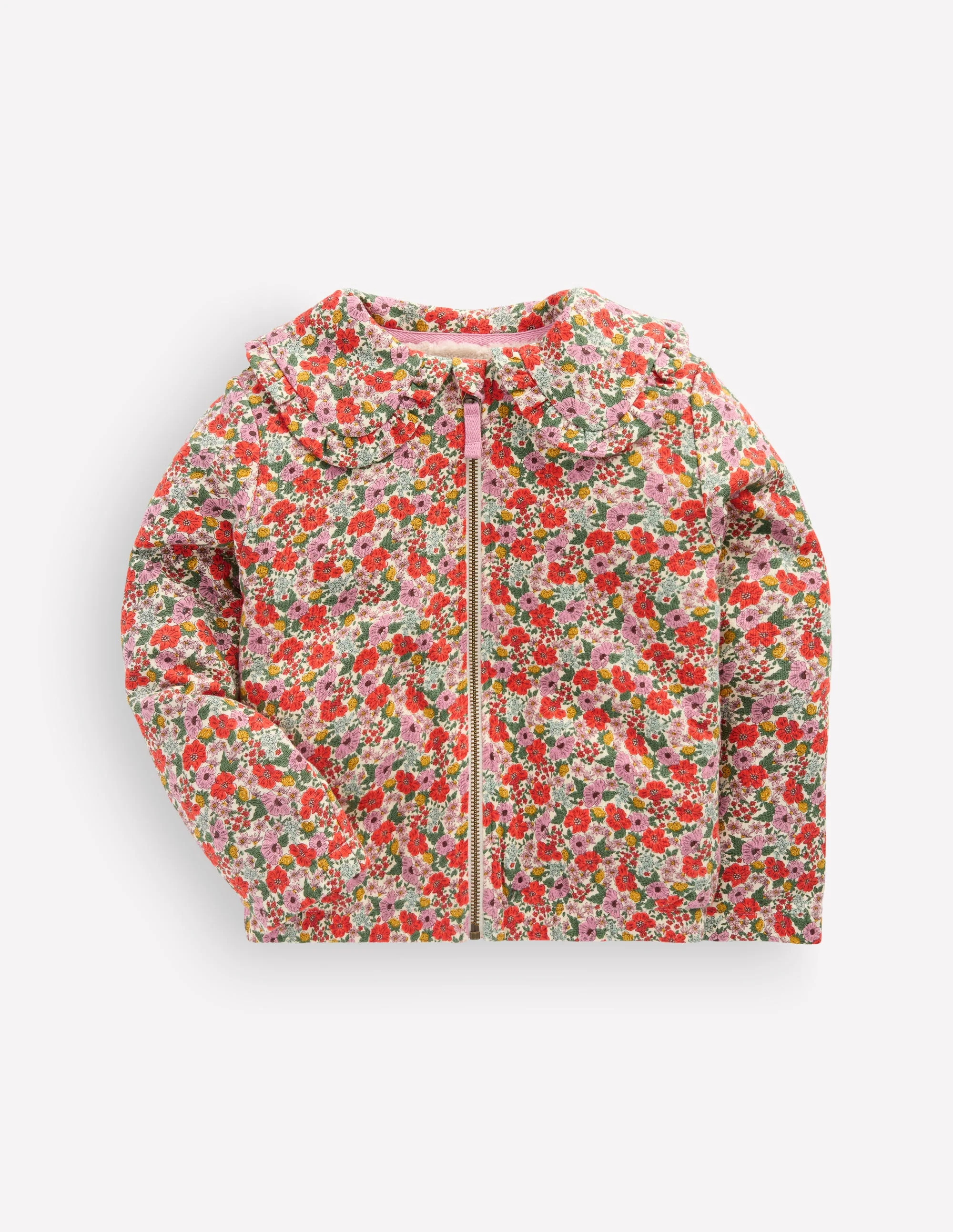 Printed Collared Zip-through-Floral - Image 2