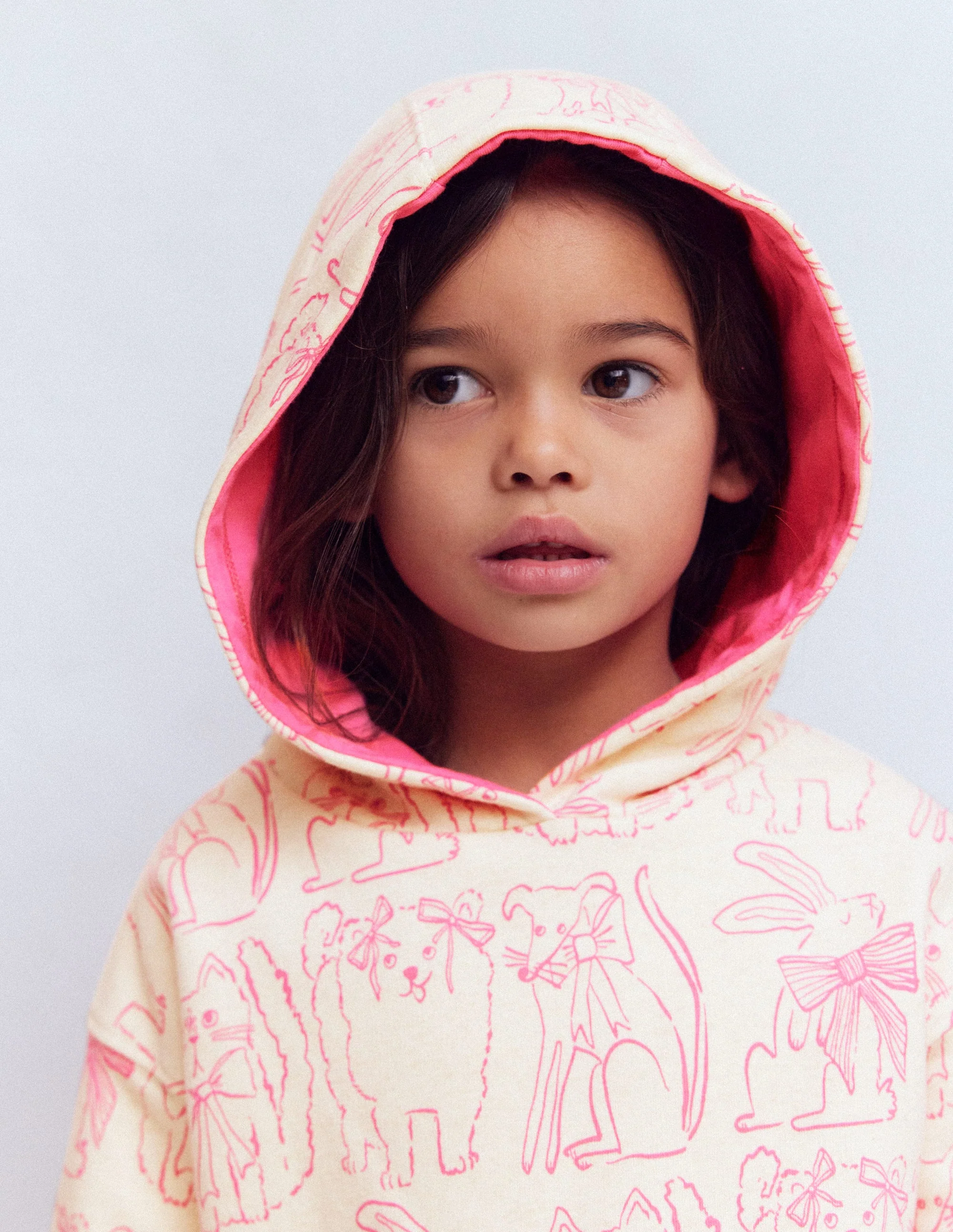 Printed Hoodie-Oatmeal Pets - Image 2