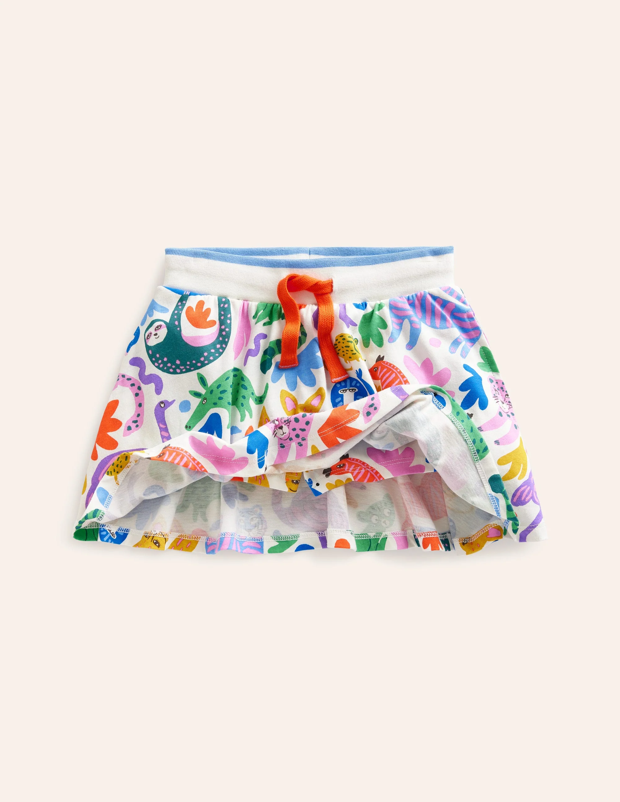 Printed Jersey Skort-Multi Geo Clouds - Image 4