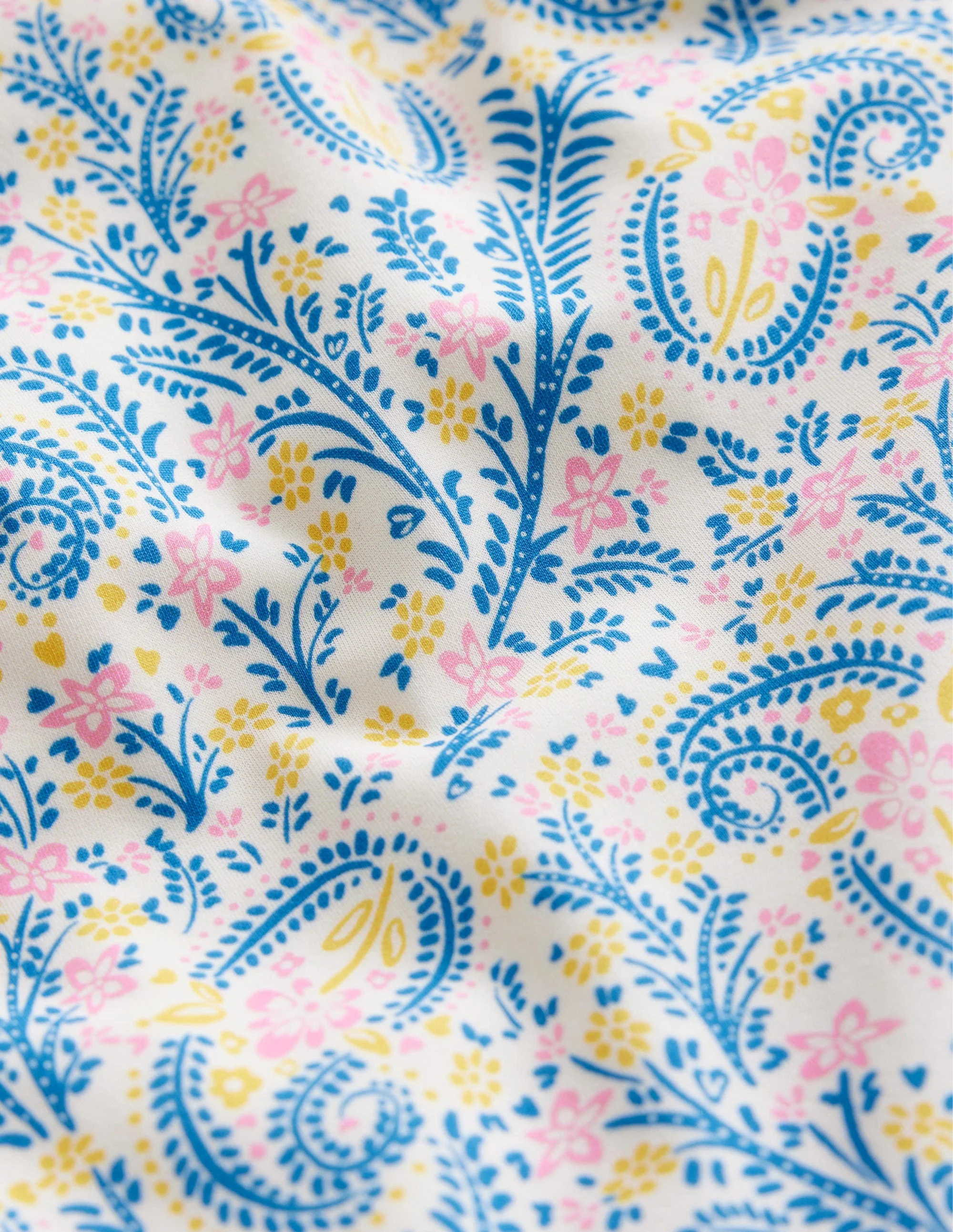 Printed Puff-sleeved Swimsuit-Ivory Paisley - Image 3
