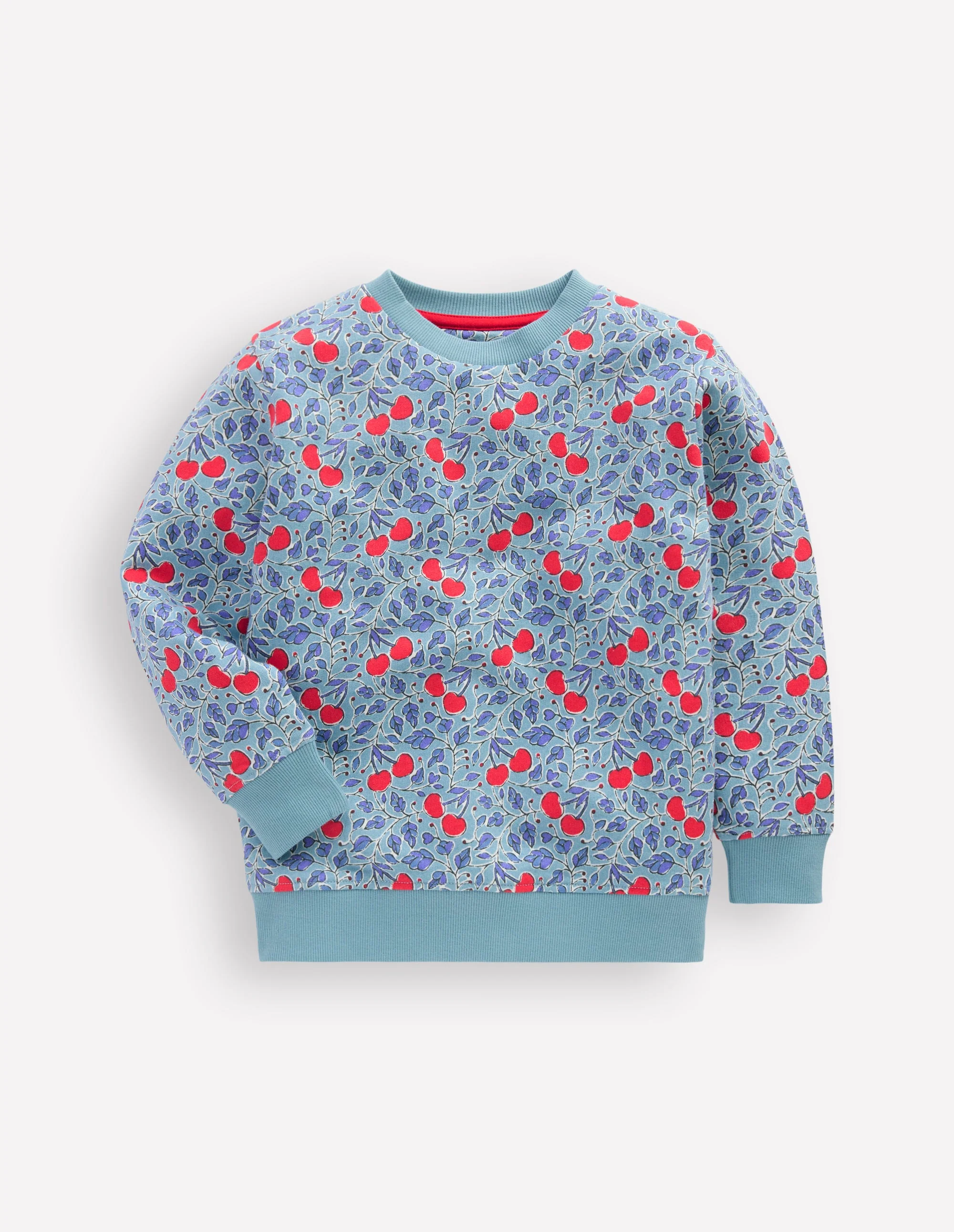 Printed Sweatshirt-Blue Cherries - Image 2