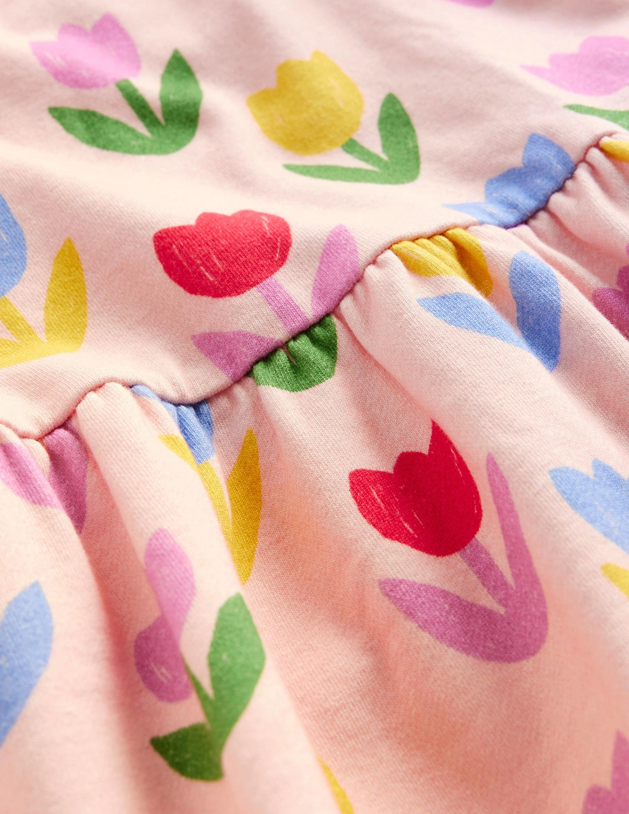 Printed Sweatshirt Dress-Provence Dusty Pink Tulips - Image 3