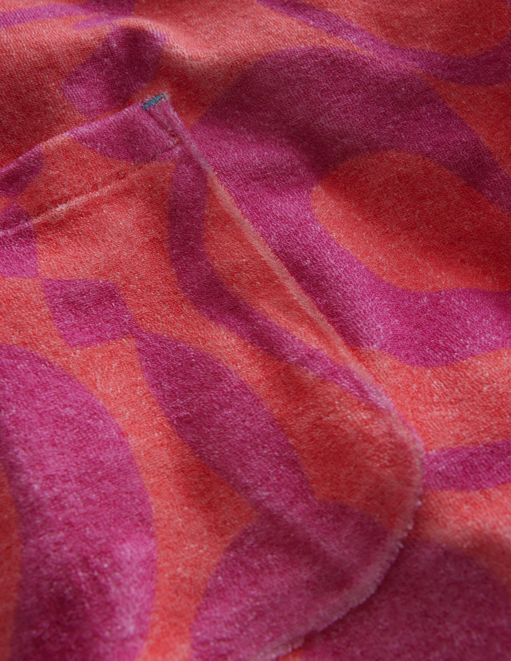Printed Towelling Cargo-Peach Punch Pink - Image 3