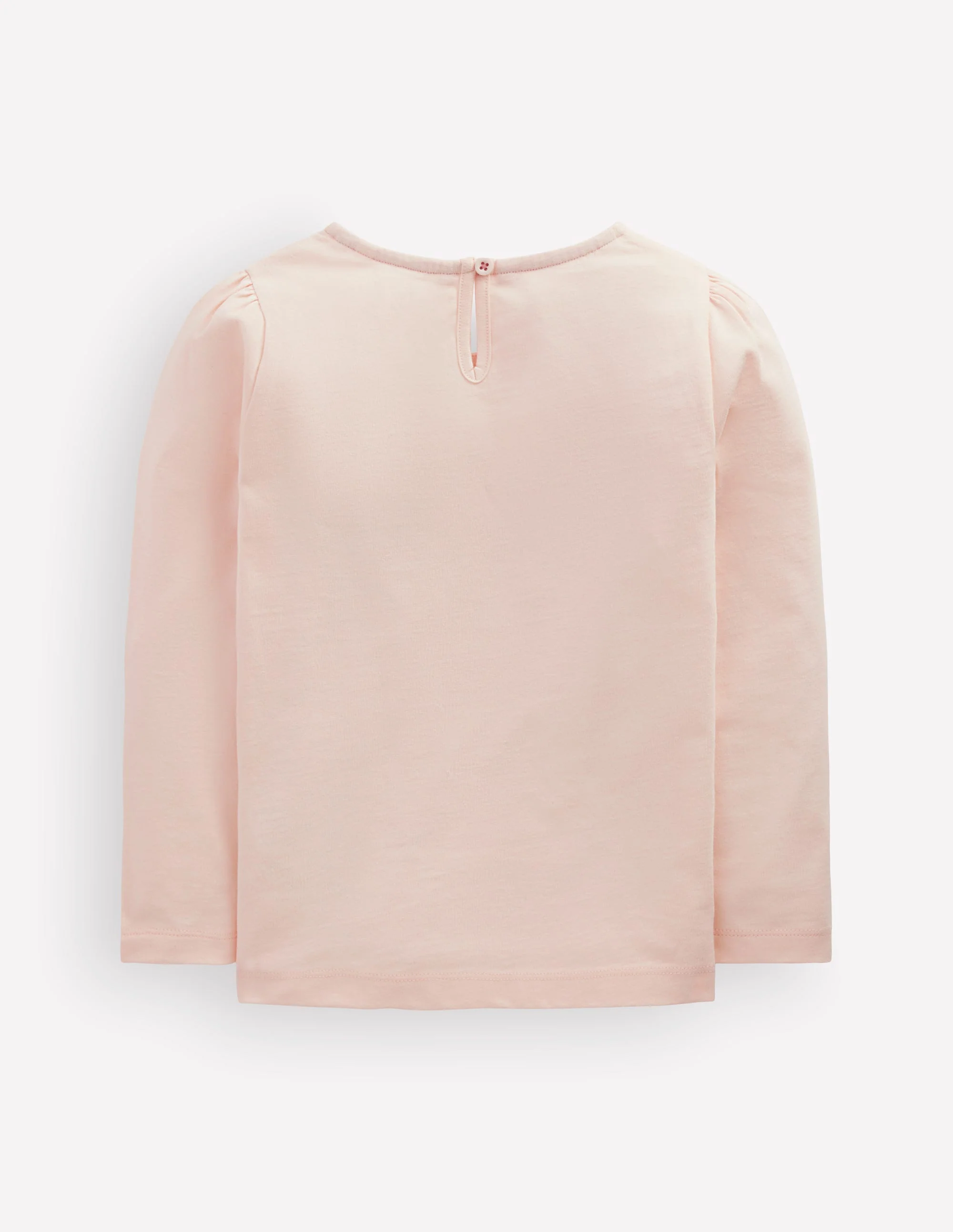 Puff Sleeve Appliqué T-shirt-Botanic Pink Ballerinas - Image 2