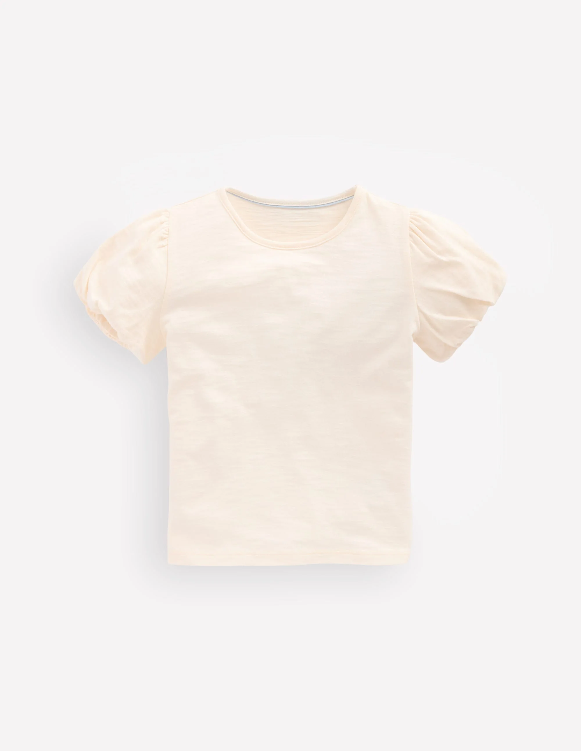 Puff Sleeve Jersey Top-Soft Ivory