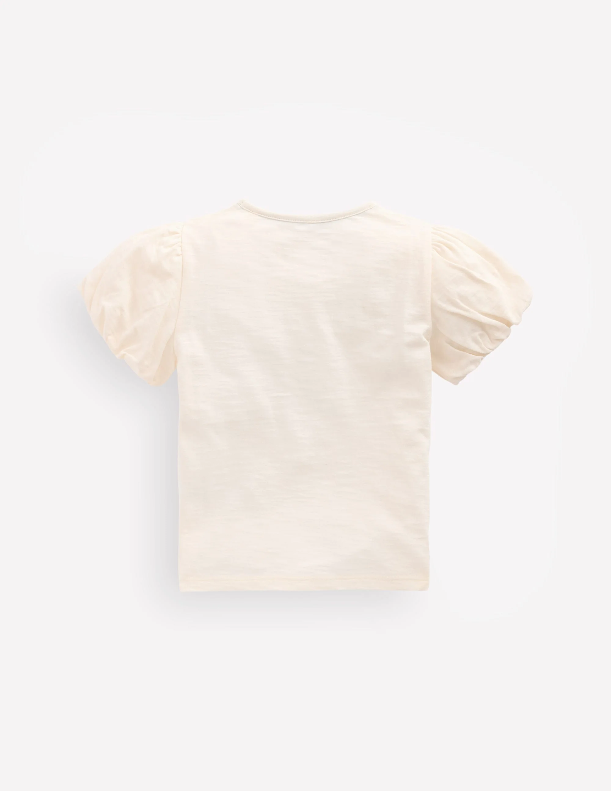 Puff Sleeve Jersey Top-Soft Ivory - Image 2