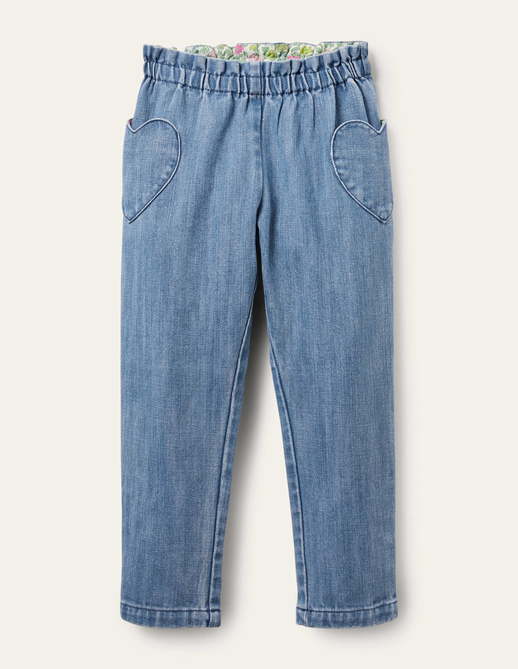 Pull-on Trousers-Mid Vintage Denim