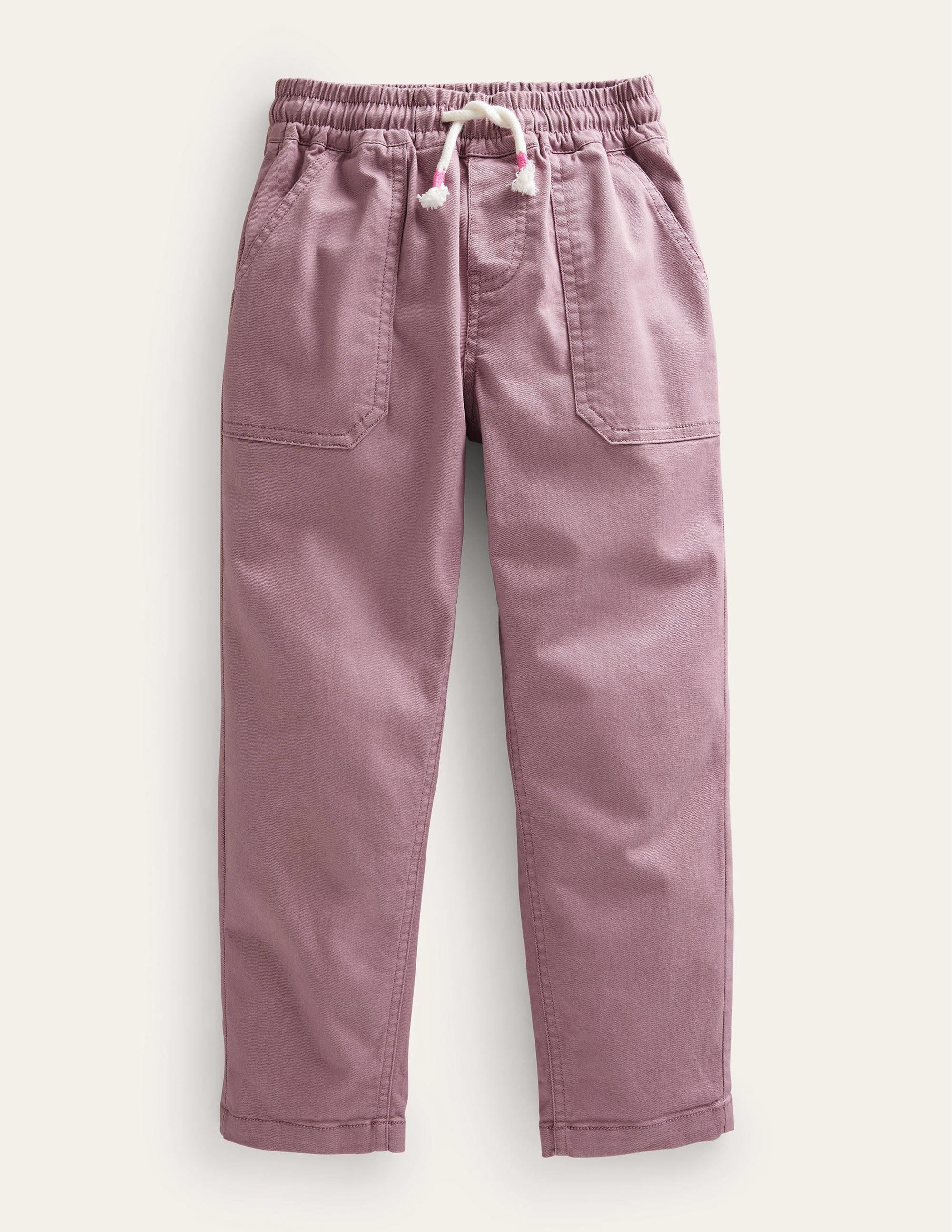 Pull-On Twill Trousers-Orchid Haze