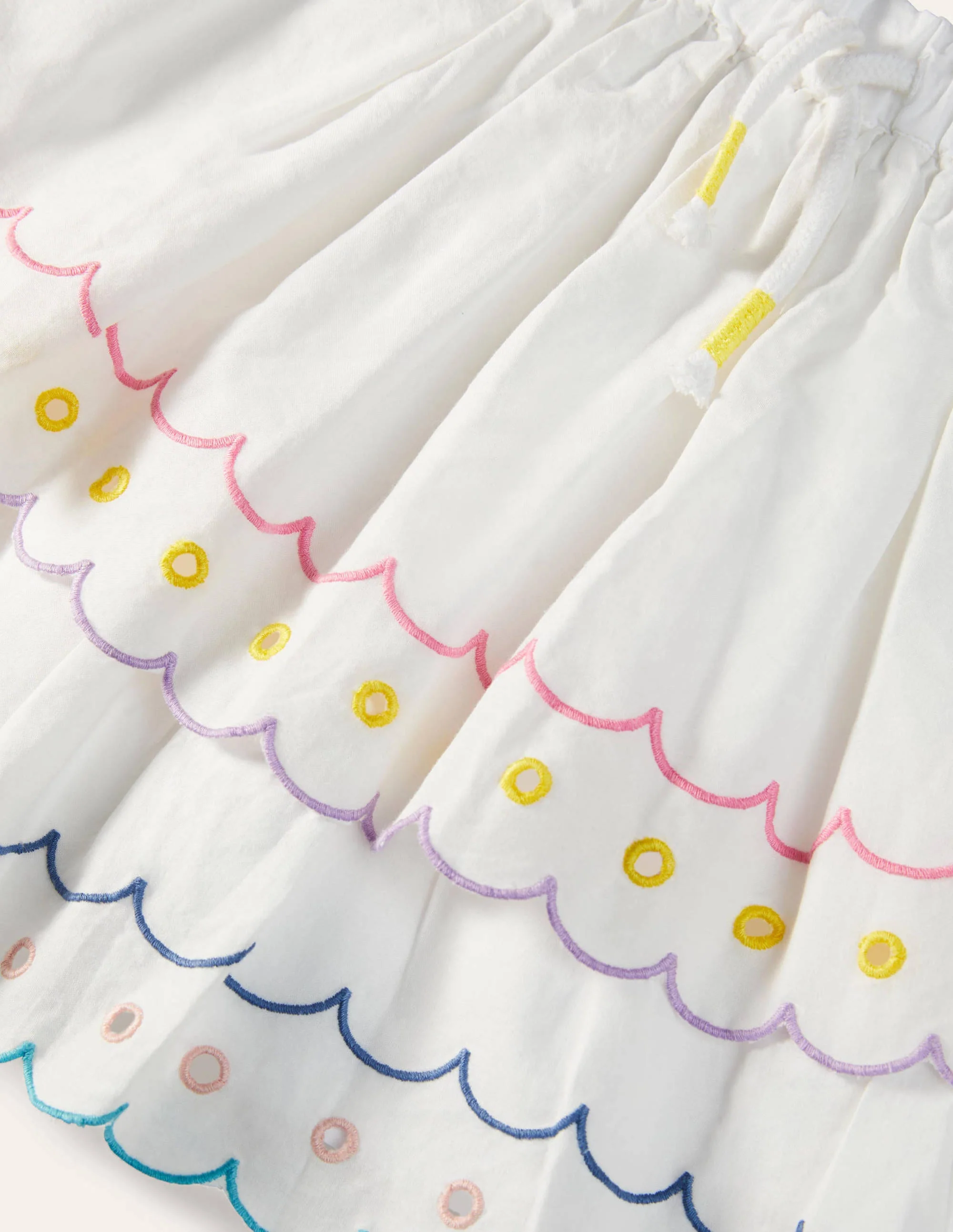Rainbow Broderie Skirt-Ivory - Image 3