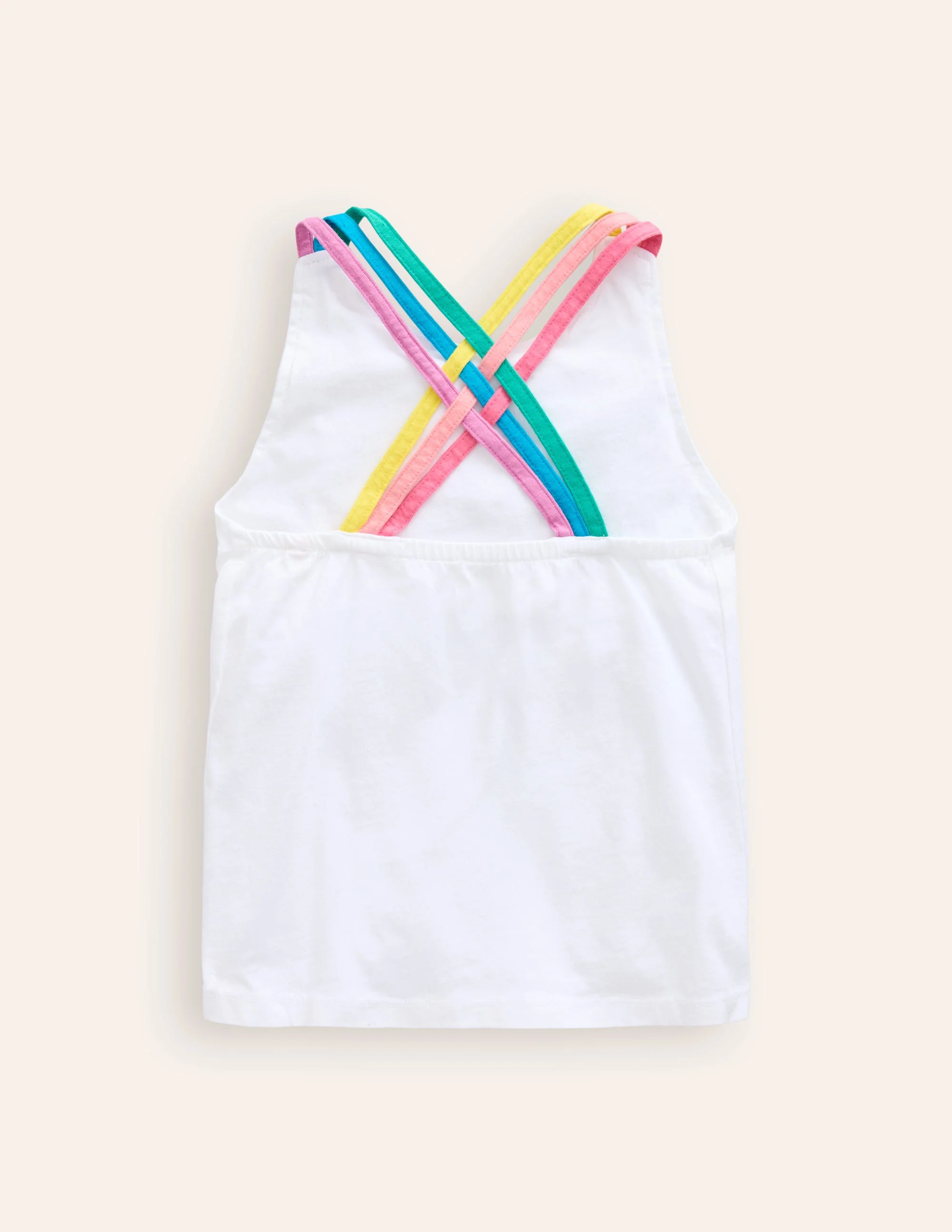 Rainbow Cross-Back Vest-White - Image 2