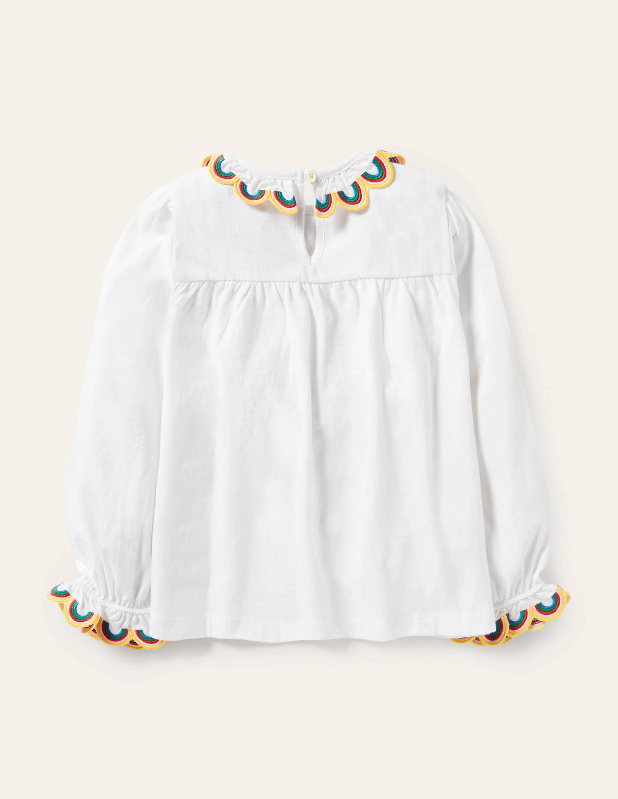 Rainbow Scallop Top-White - Image 2