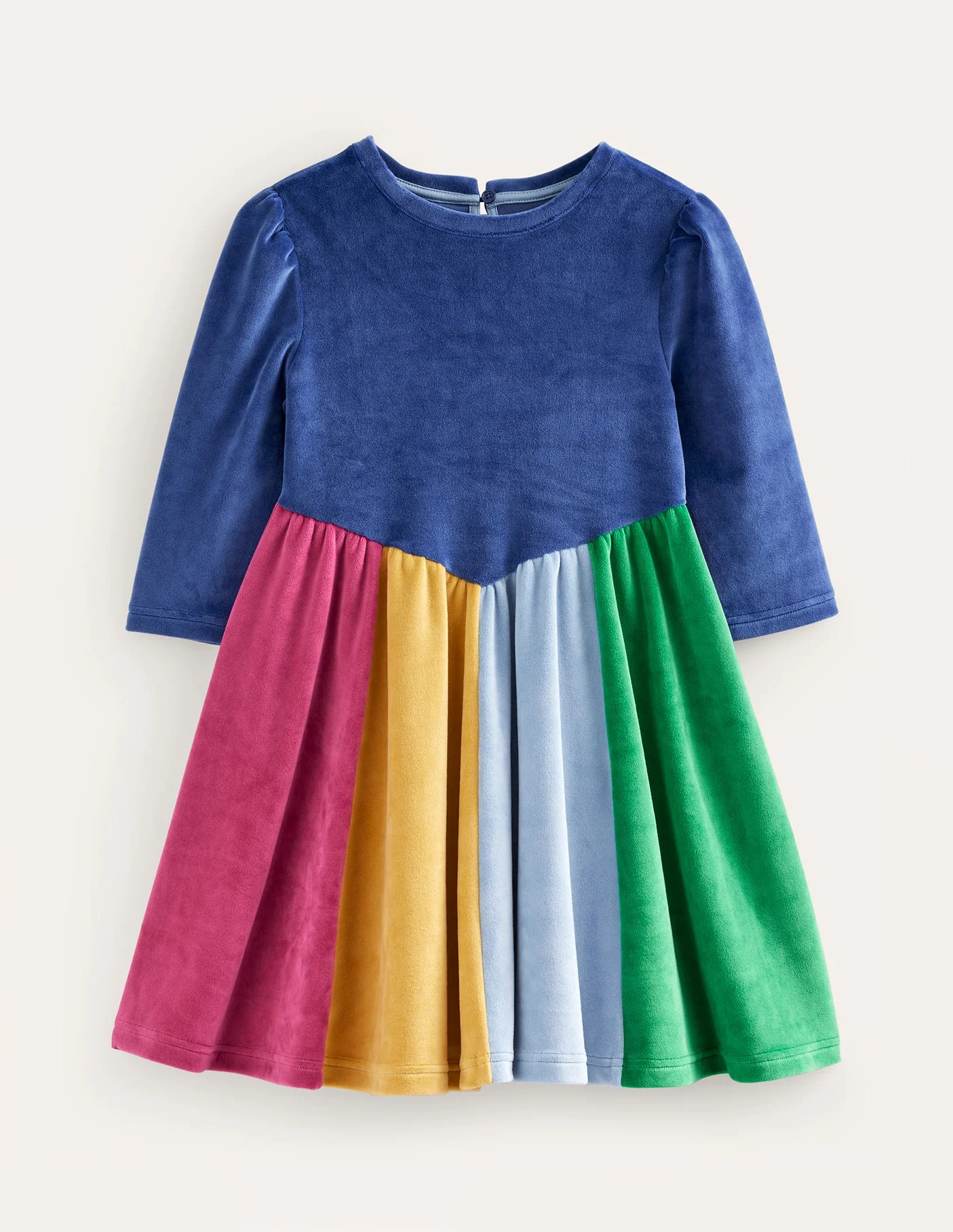 Rainbow Velour Dress-Multi Rainbow
