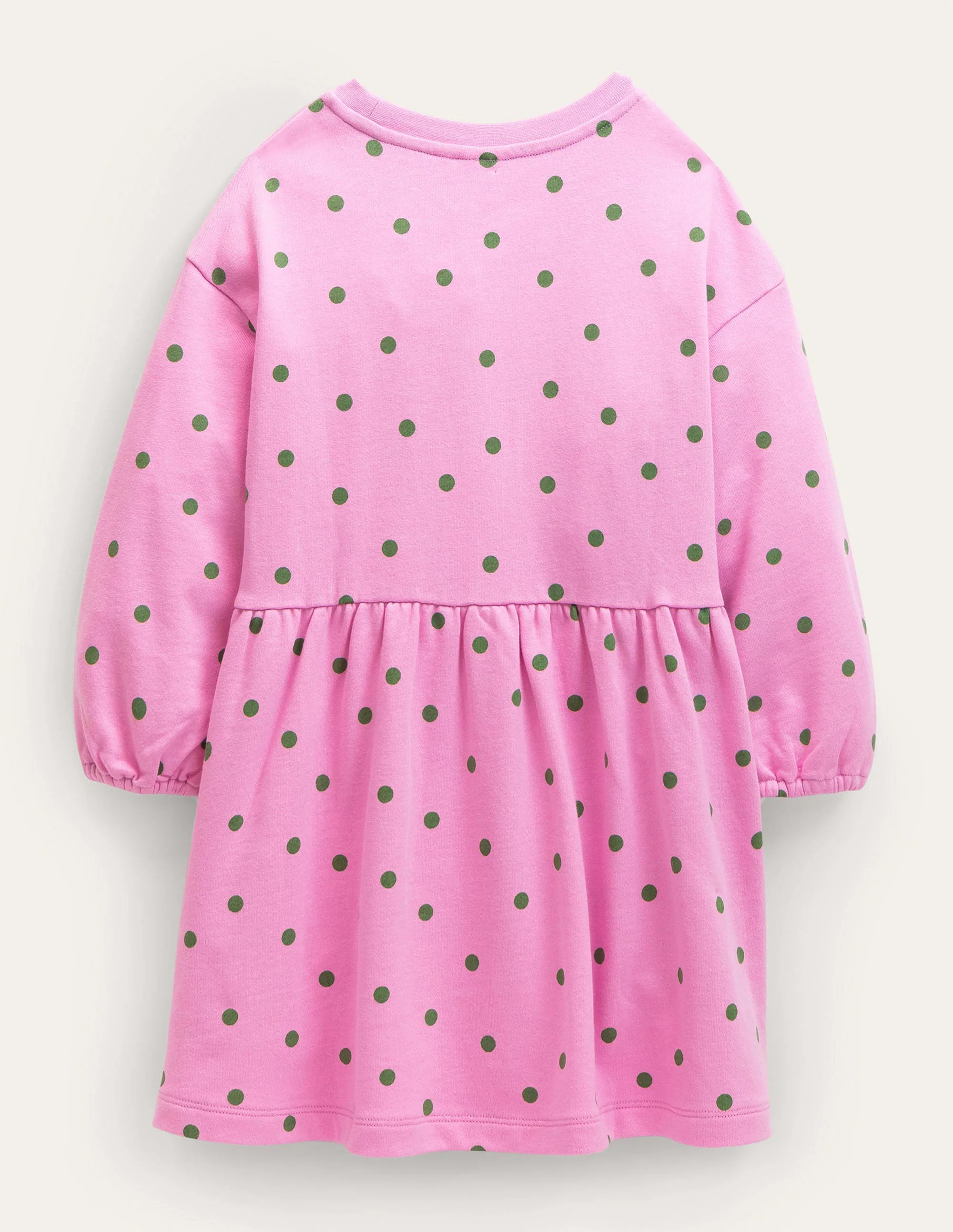 Relaxed Jersey Dress-Lilac Pink/Safari Green Spot - Image 2