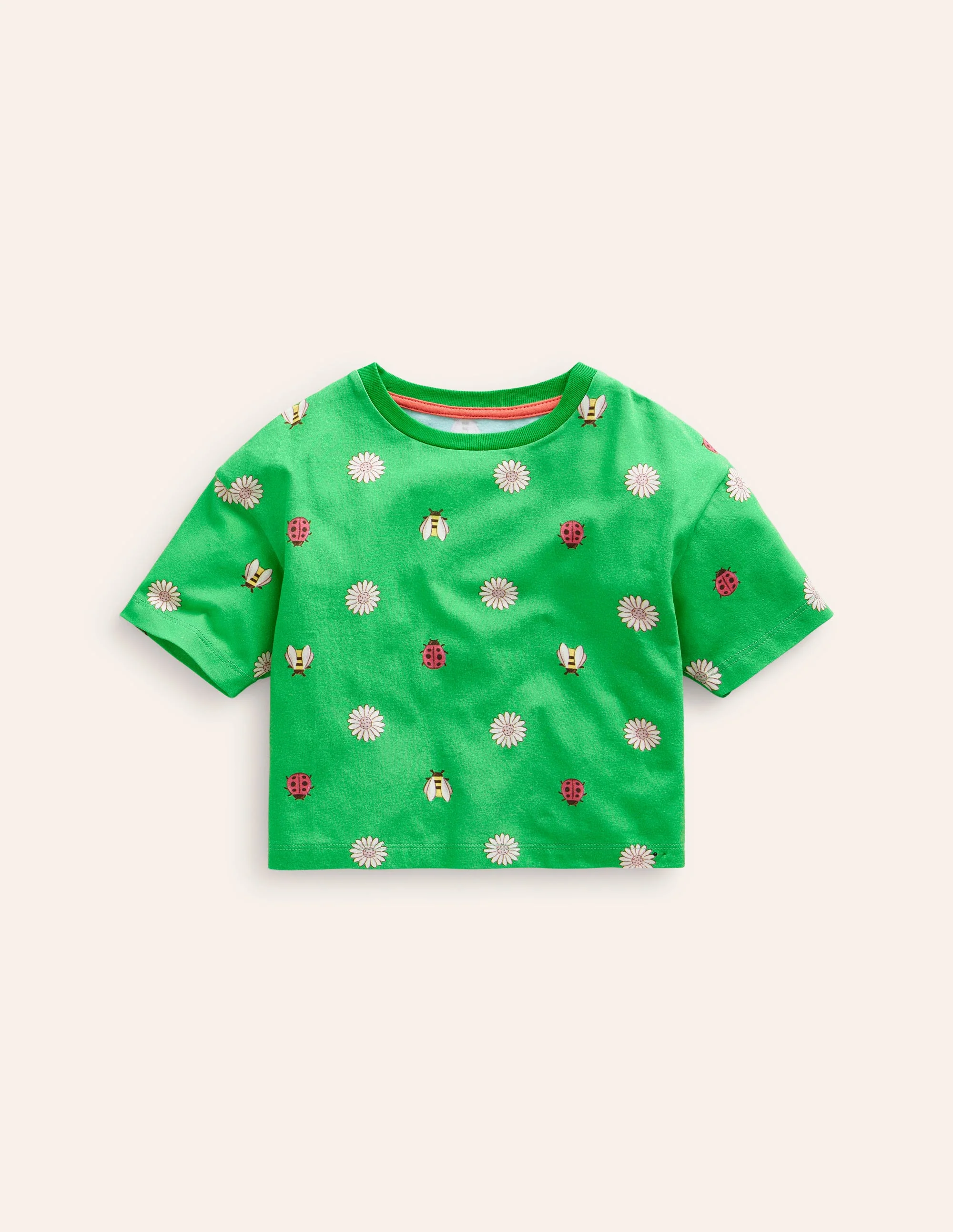Relaxed T-shirt-Pea Green Daisy Bugs