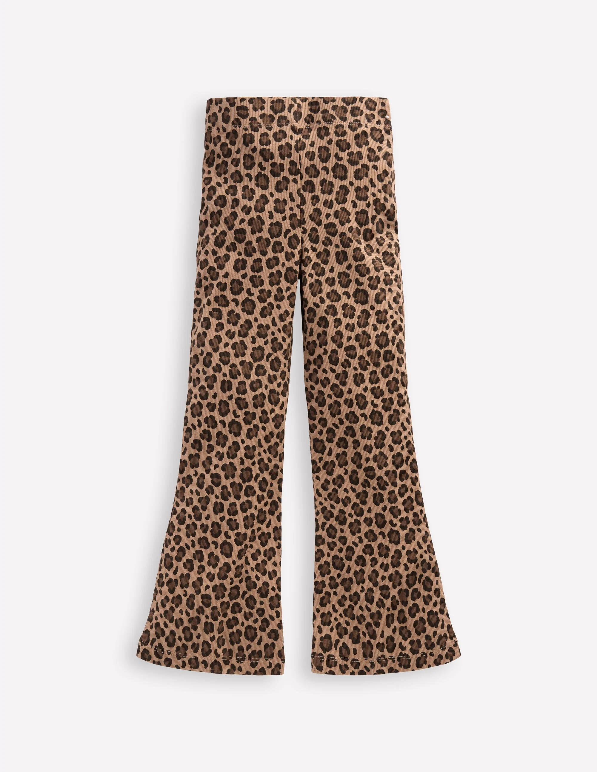 Ribbed Flare Leggings-Leopard - Image 2