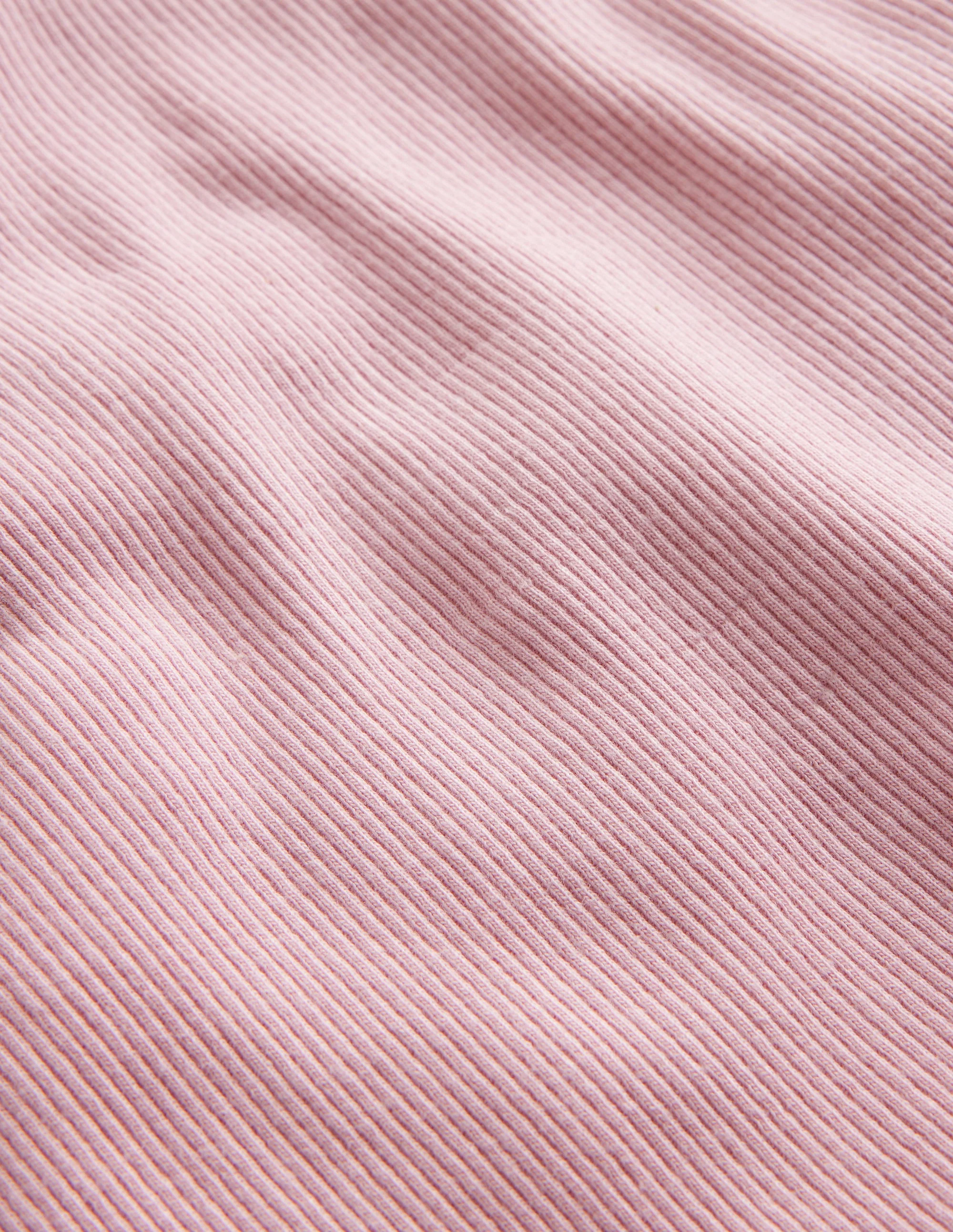 Ribbed Lace Trim Vest-French Pink - Image 3
