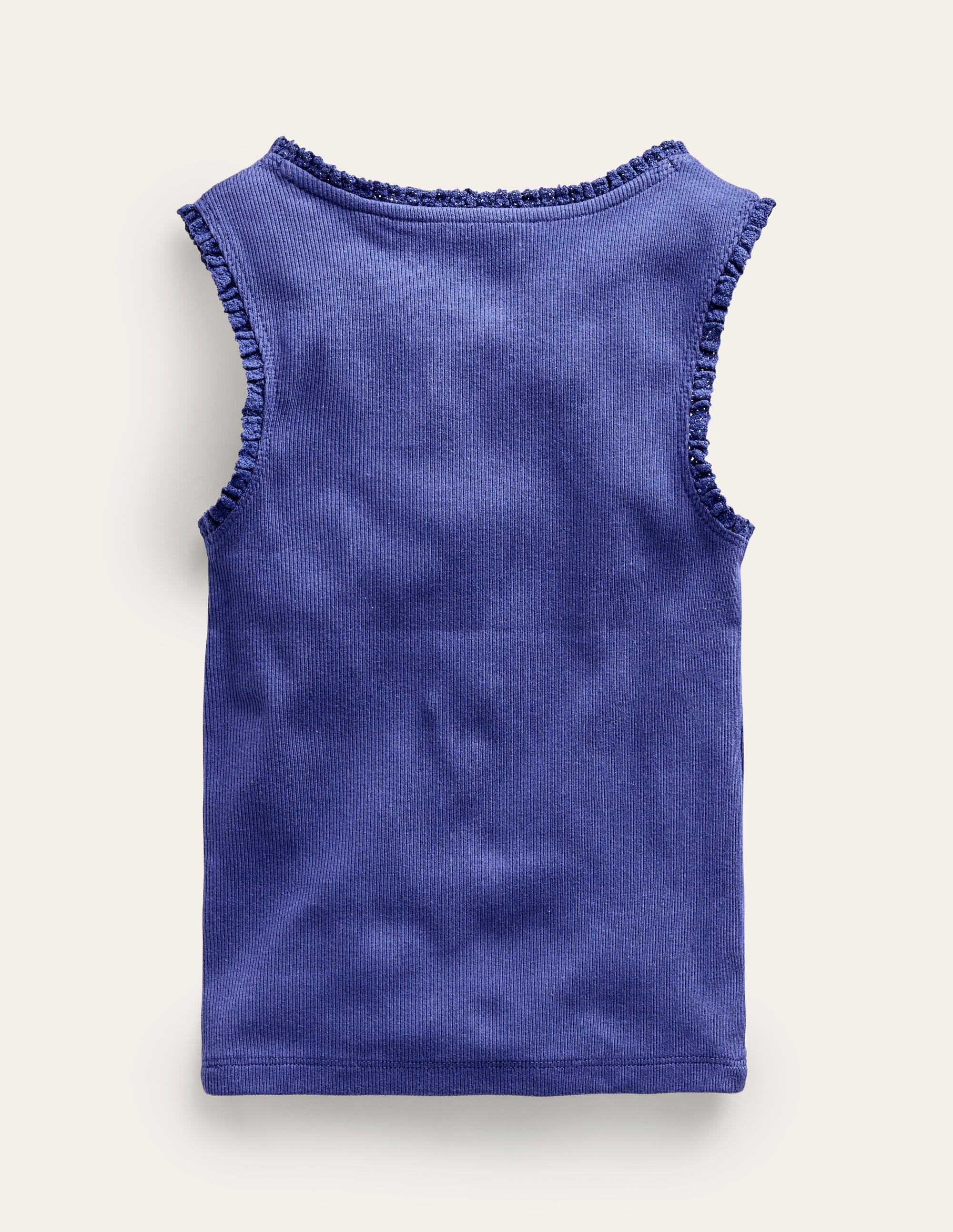 Ribbed Lace Trim Vest-Starboard - Image 2