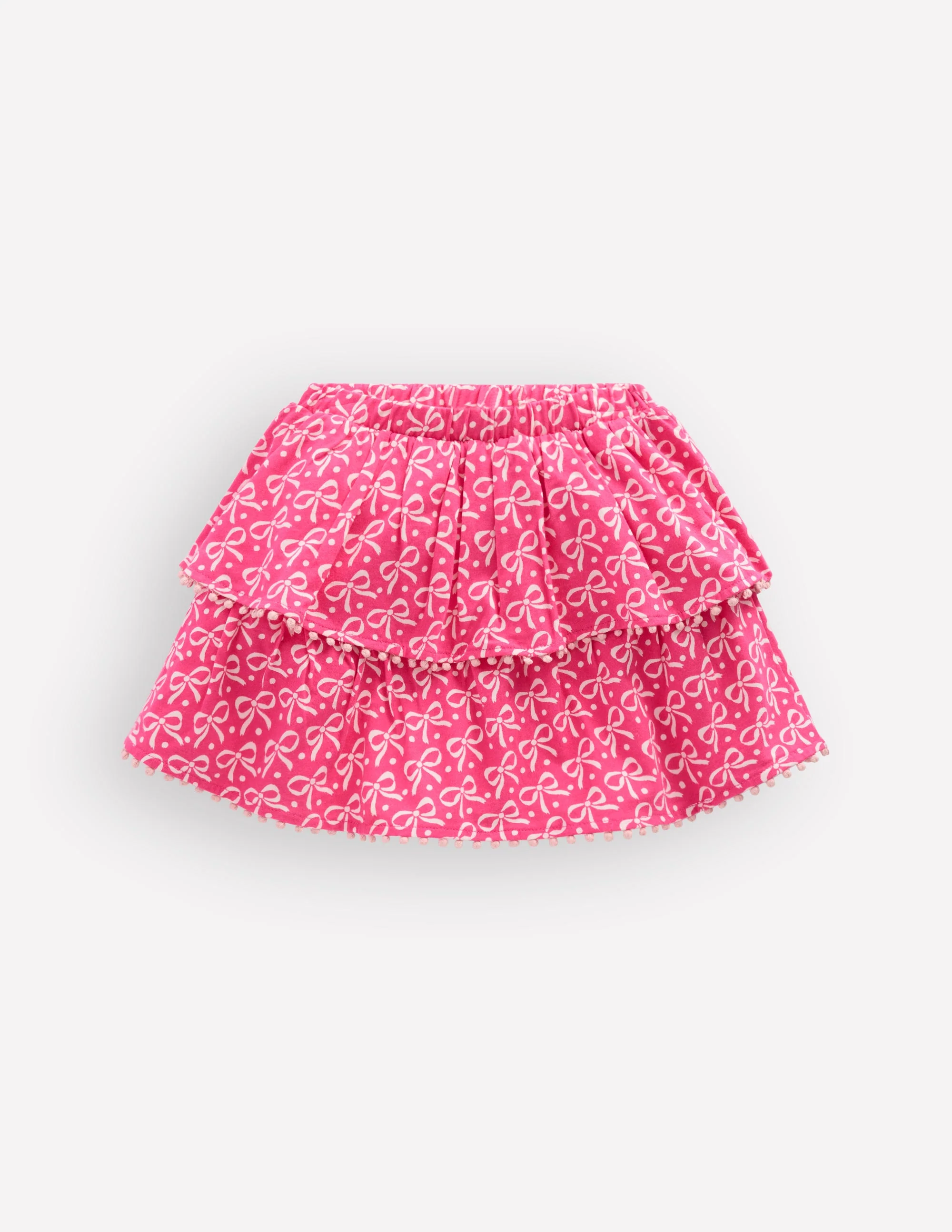 Ruffle Jersey Skort-Pink Ribbon