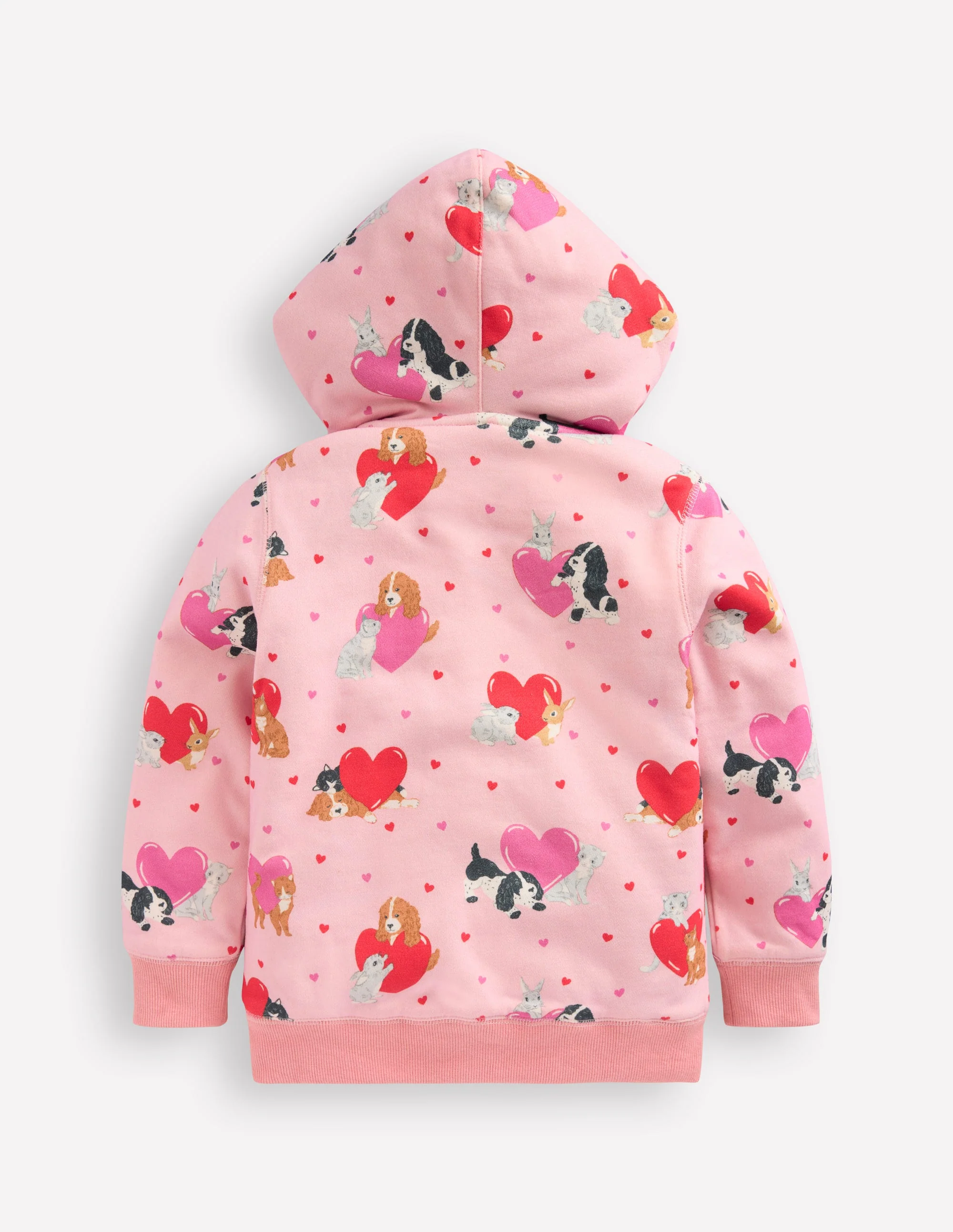 Shaggy-lined Hoodie-Chalk Pink Valentines Pets - Image 2
