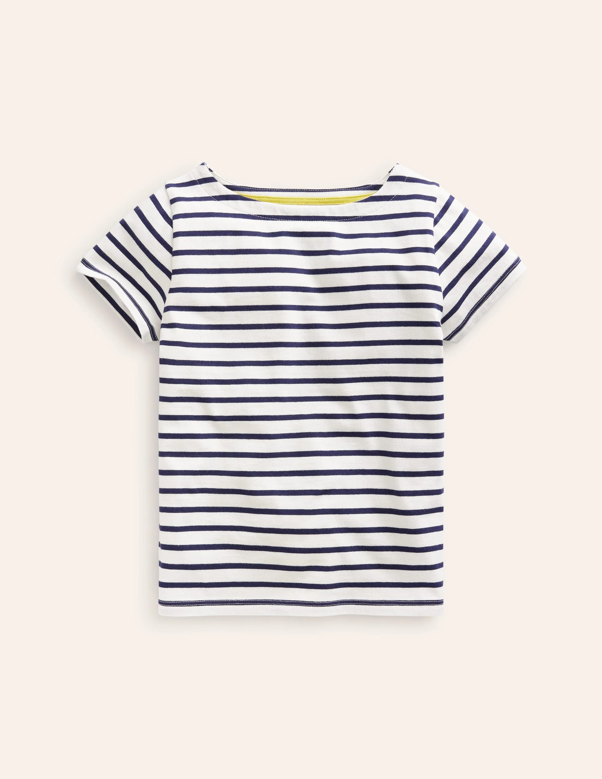 Short Sleeve Breton-Ivory/ College Navy