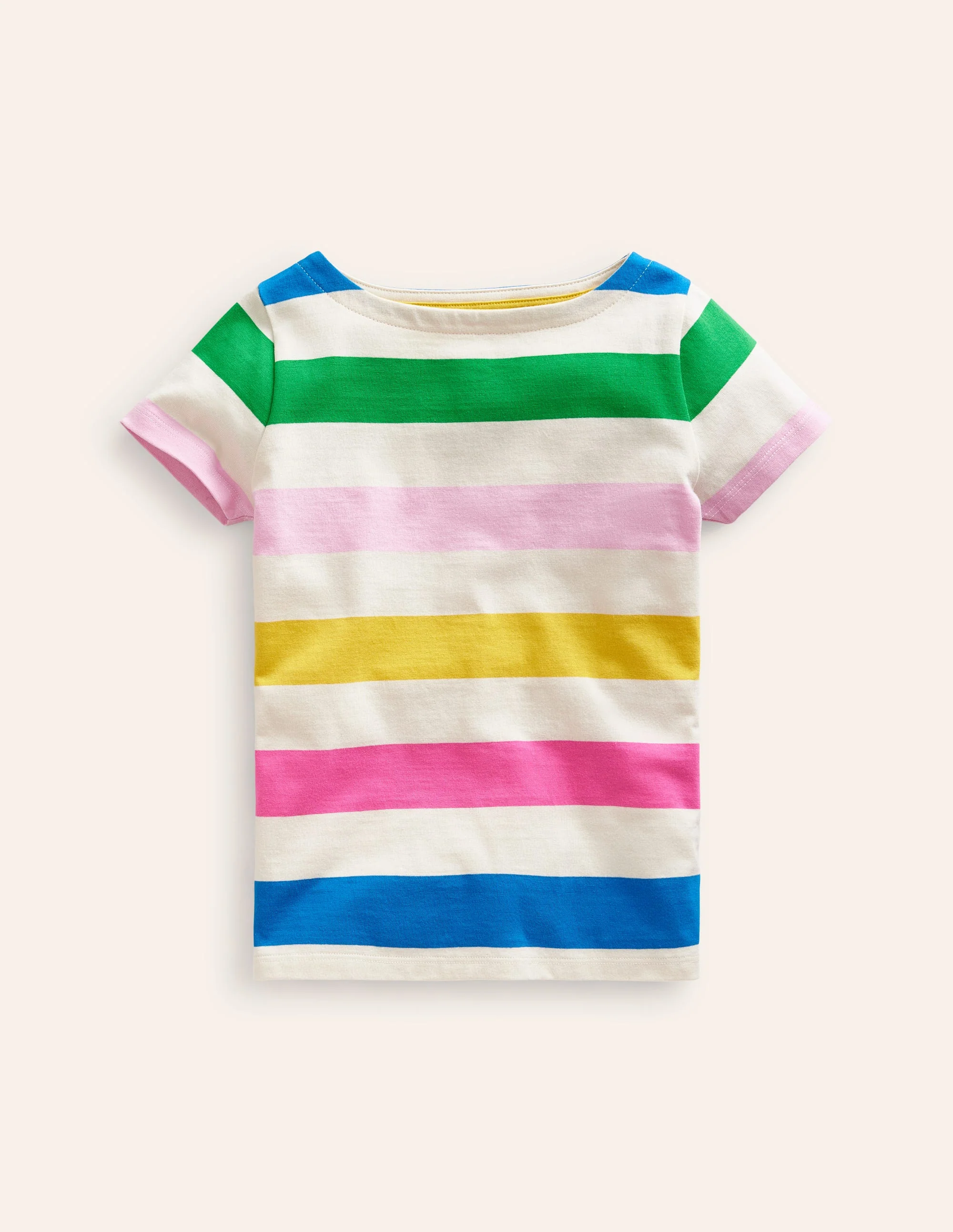 Short Sleeve Breton-Multi Stripe