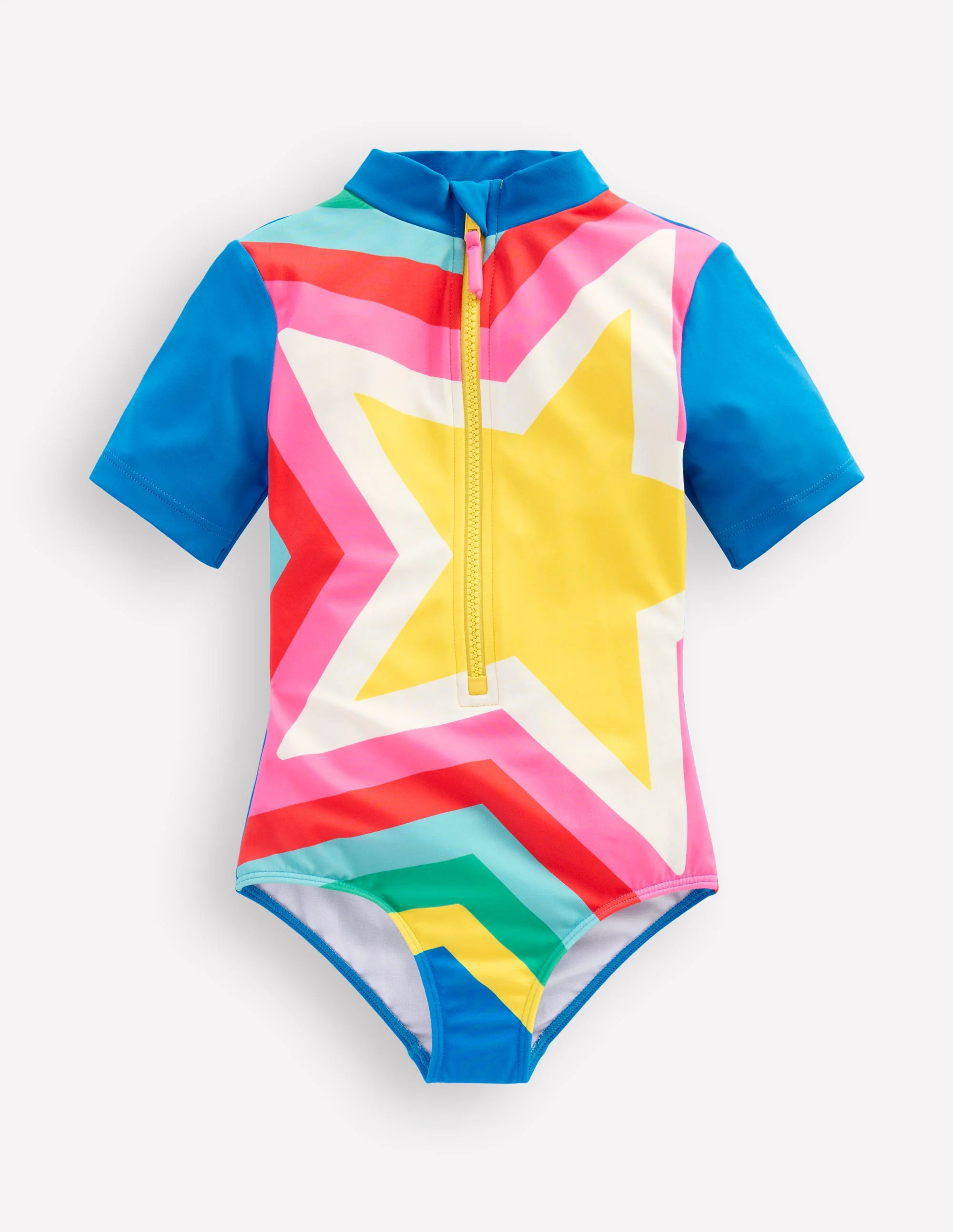 Short-sleeved Swimsuit-Multi Star