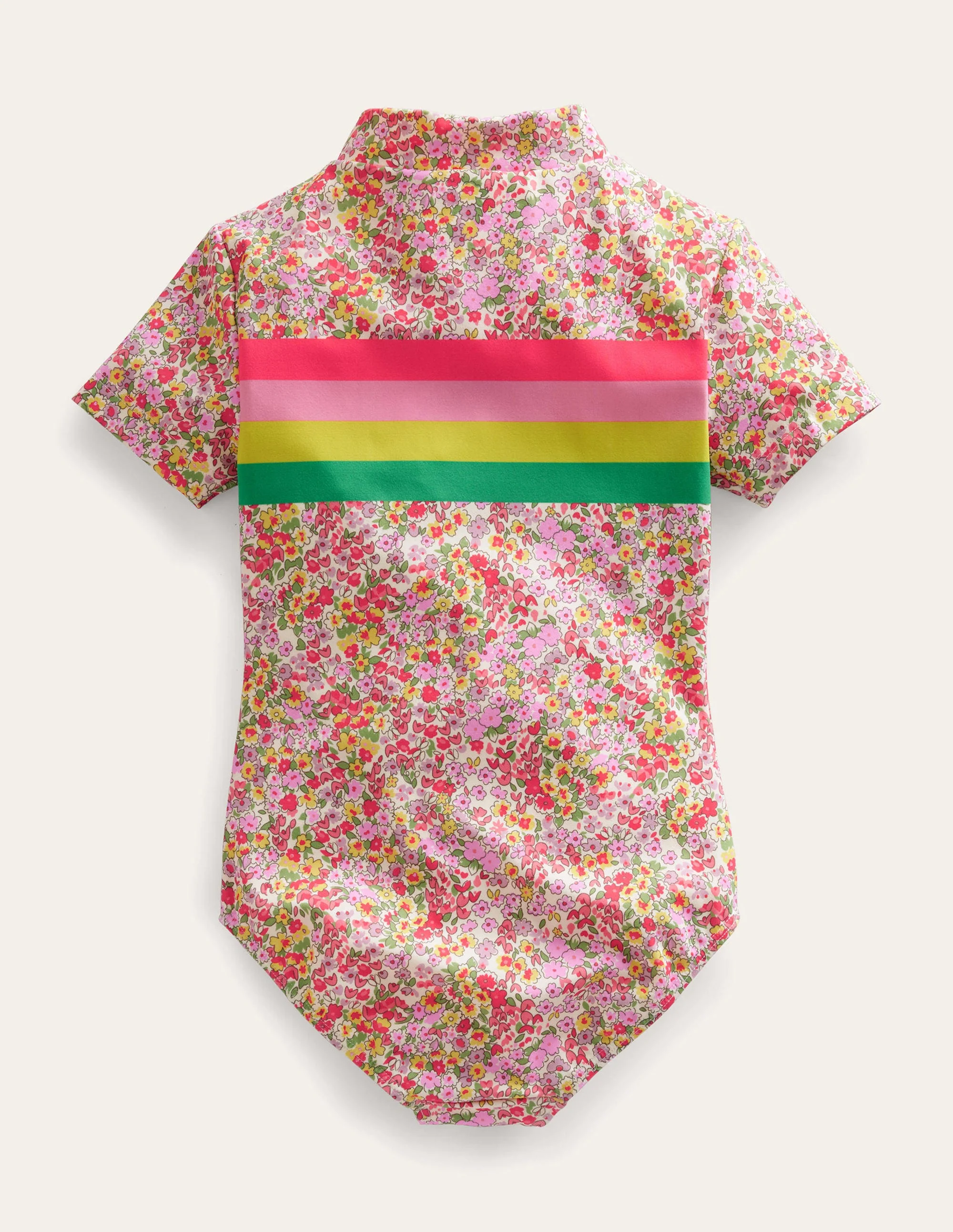 Short-sleeved Swimsuit-Spring Time Floral - Image 2