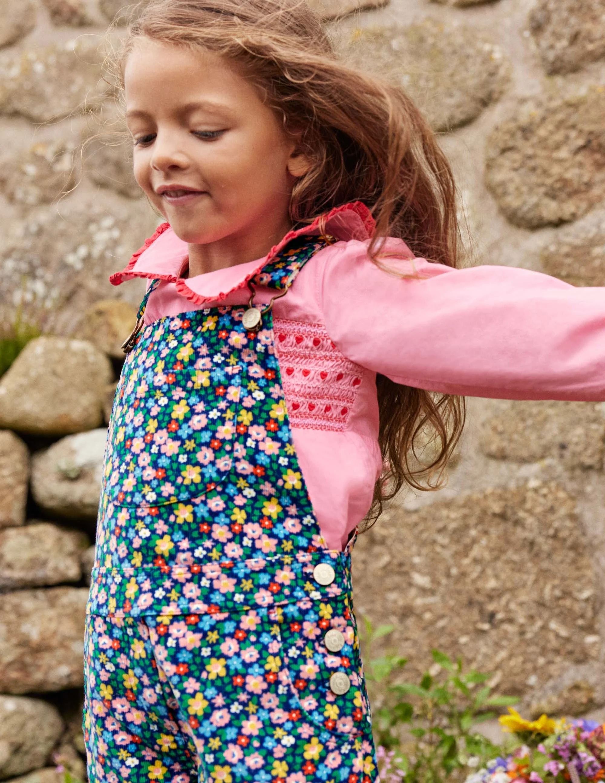 Smocked Collared Woven Top-Formica Pink - Image 7