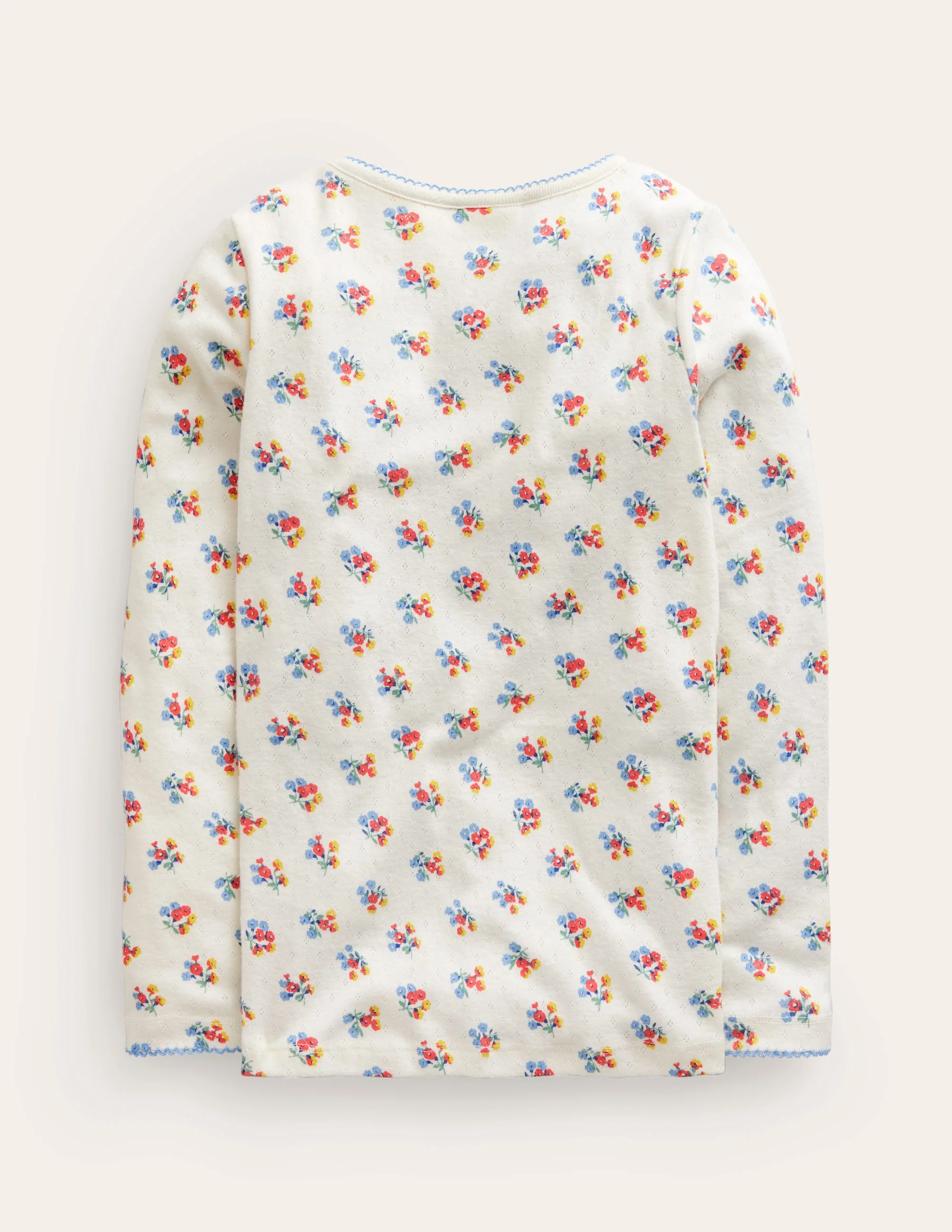 Supersoft Pointelle T-shirt-Ivory Floral - Image 2