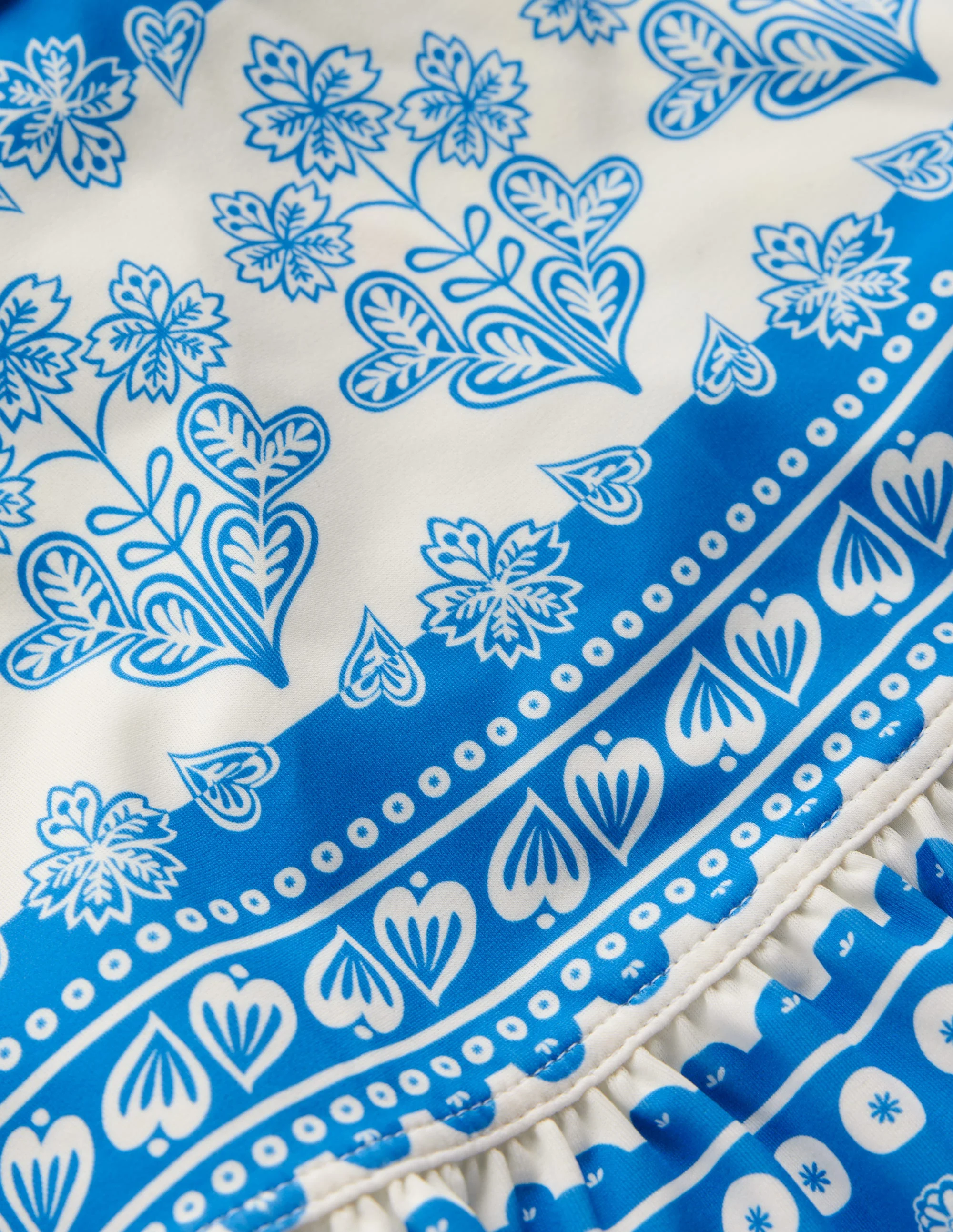 Swim Skirt-Azure Blue Woodblock - Image 3