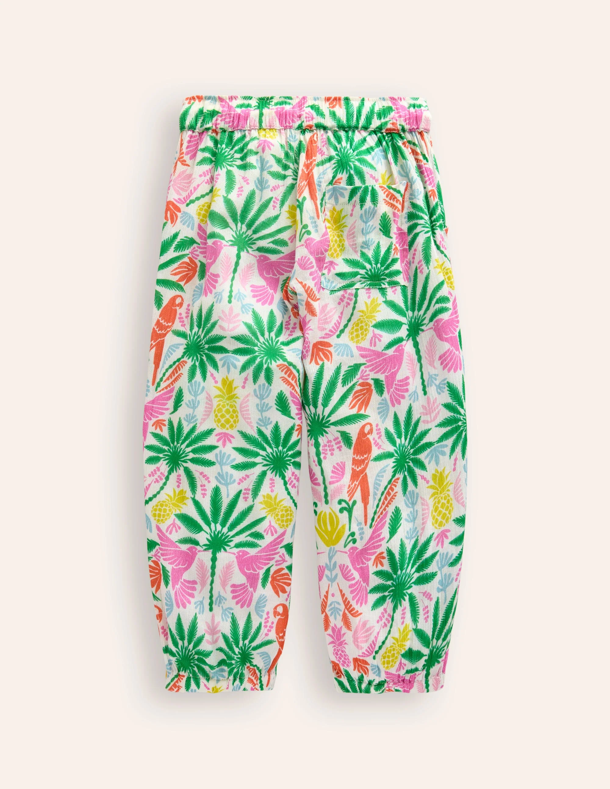 Tapered Holiday Trousers-Multi Rainbow Palm - Image 2