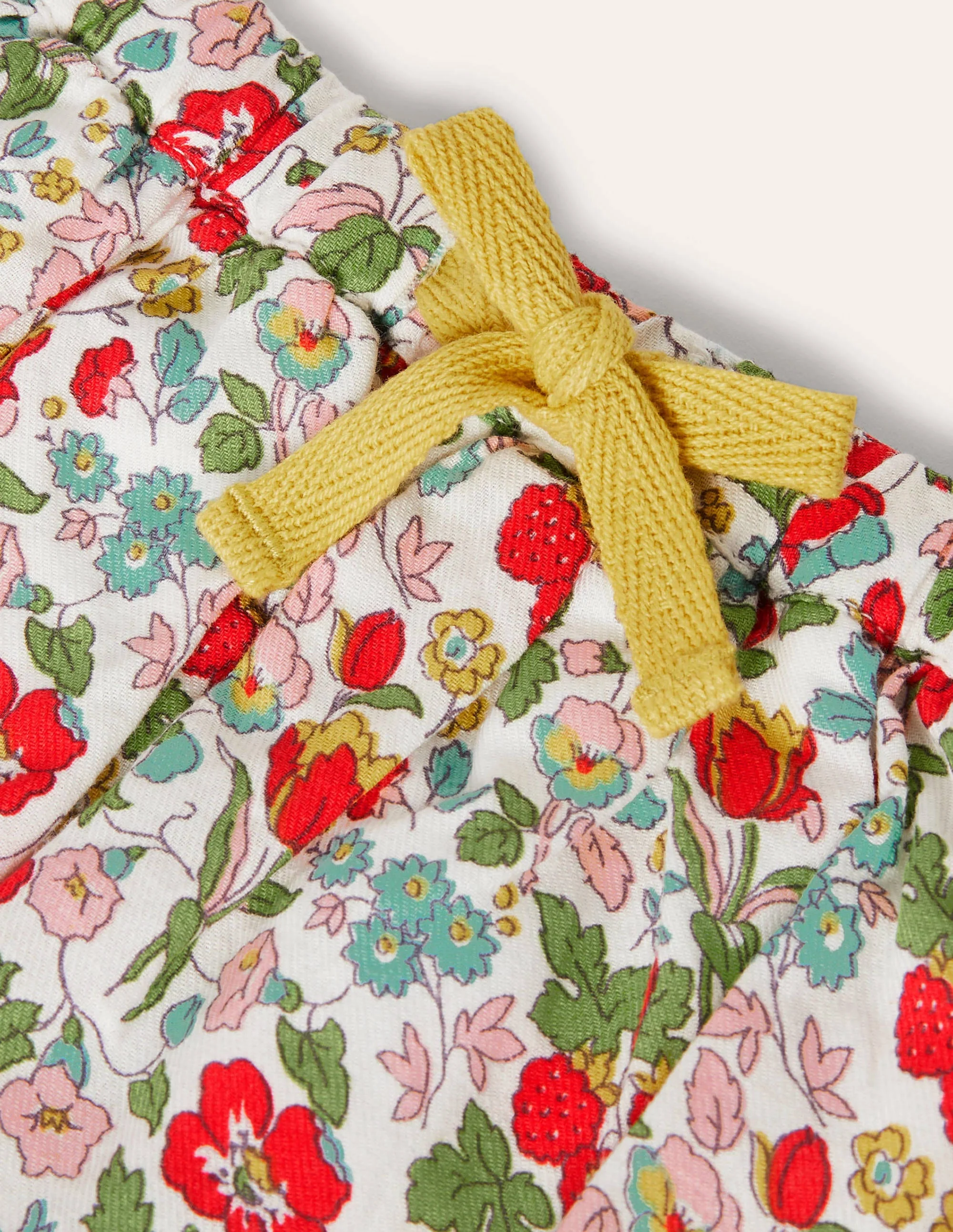 Tiered Ruffle Skirt-Ivory Autumn Berry Floral - Image 3
