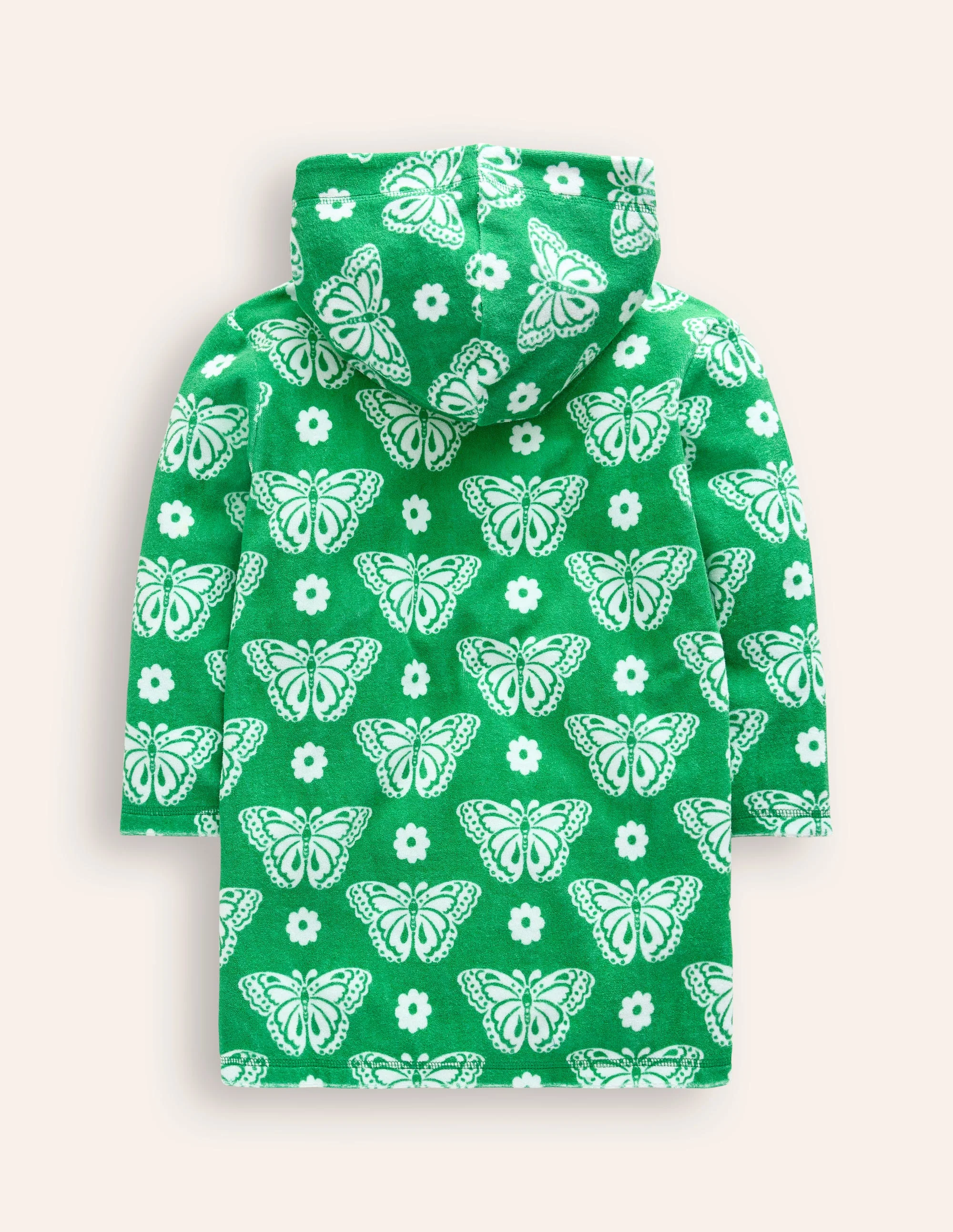 Towelling Throw-On-Pea Green Butterfly Stamp - Image 2