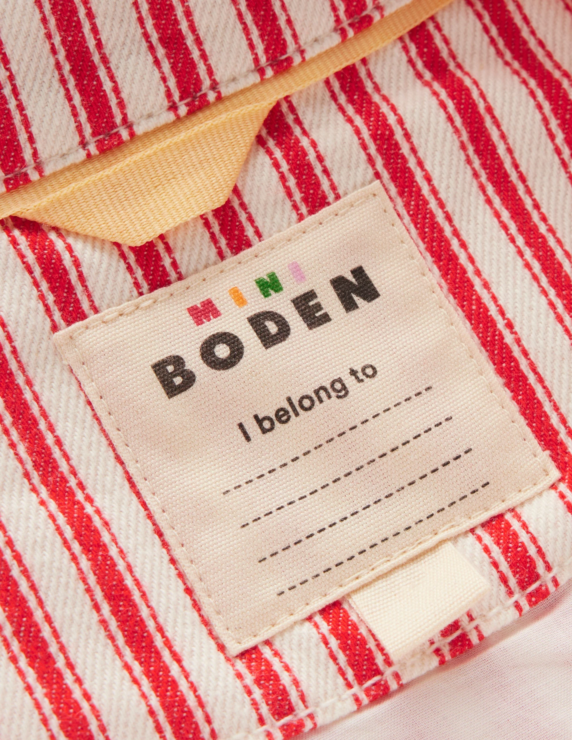 Twill Bomber Jacket-Poppy Red Tram Stripe - Image 5