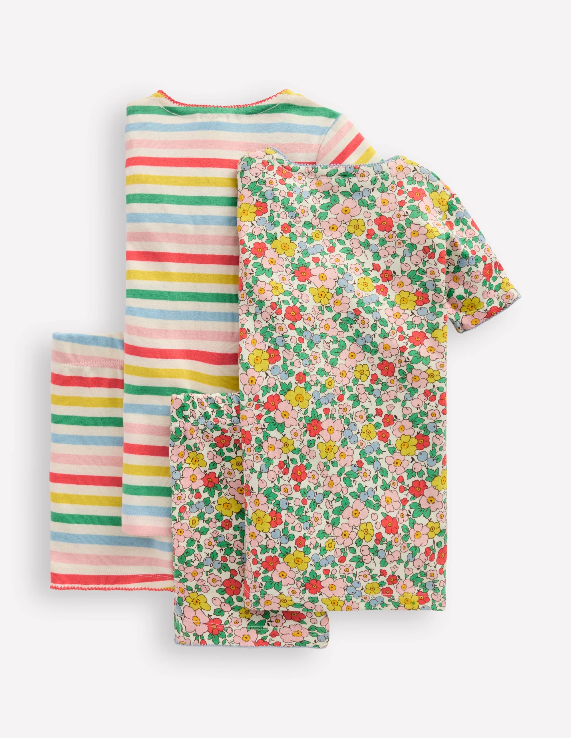 Twin Pack Short Pyjamas-Apple Blossom Multi - Image 2