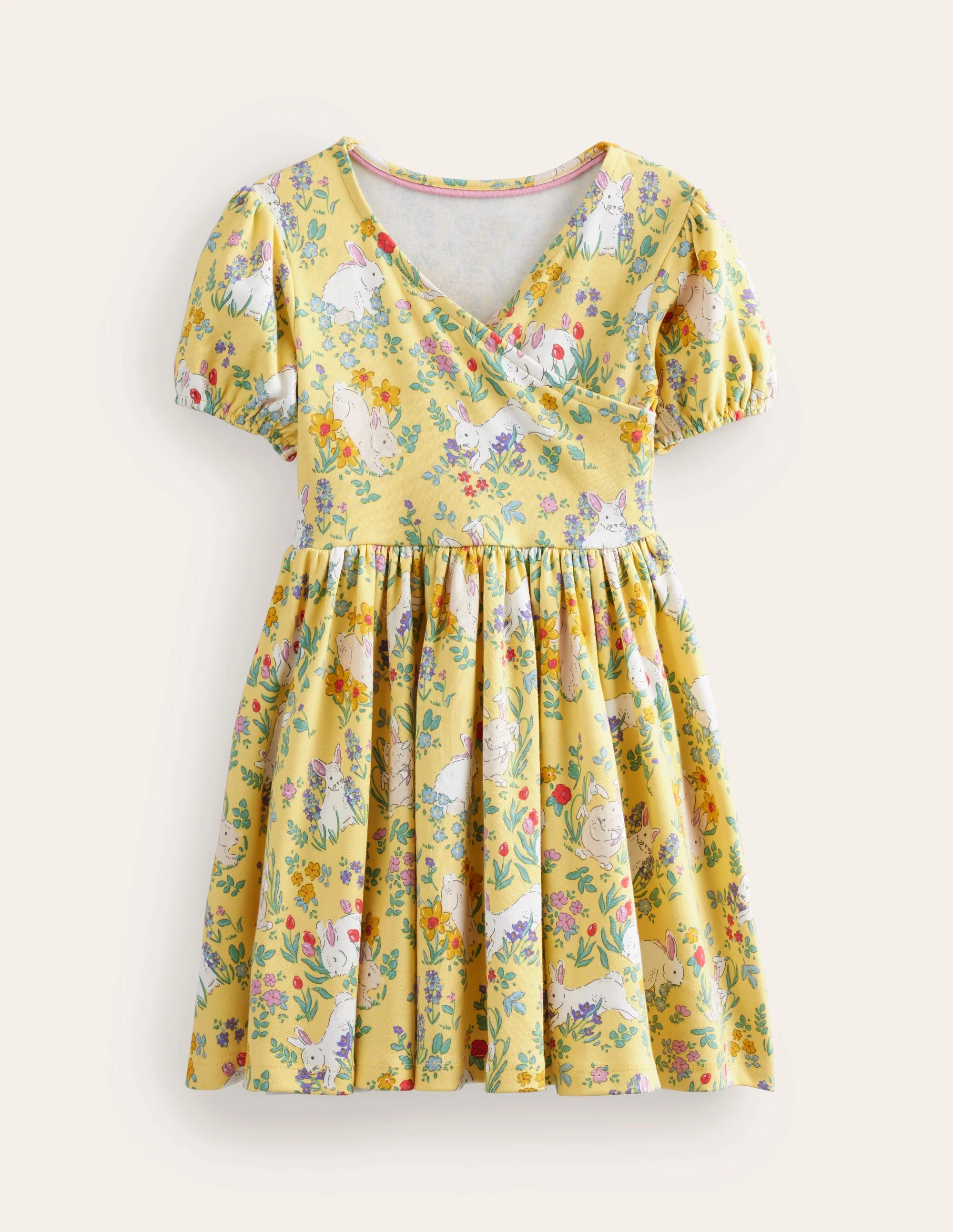 Twirly Ballerina Dress-Spring Yellow Bunny