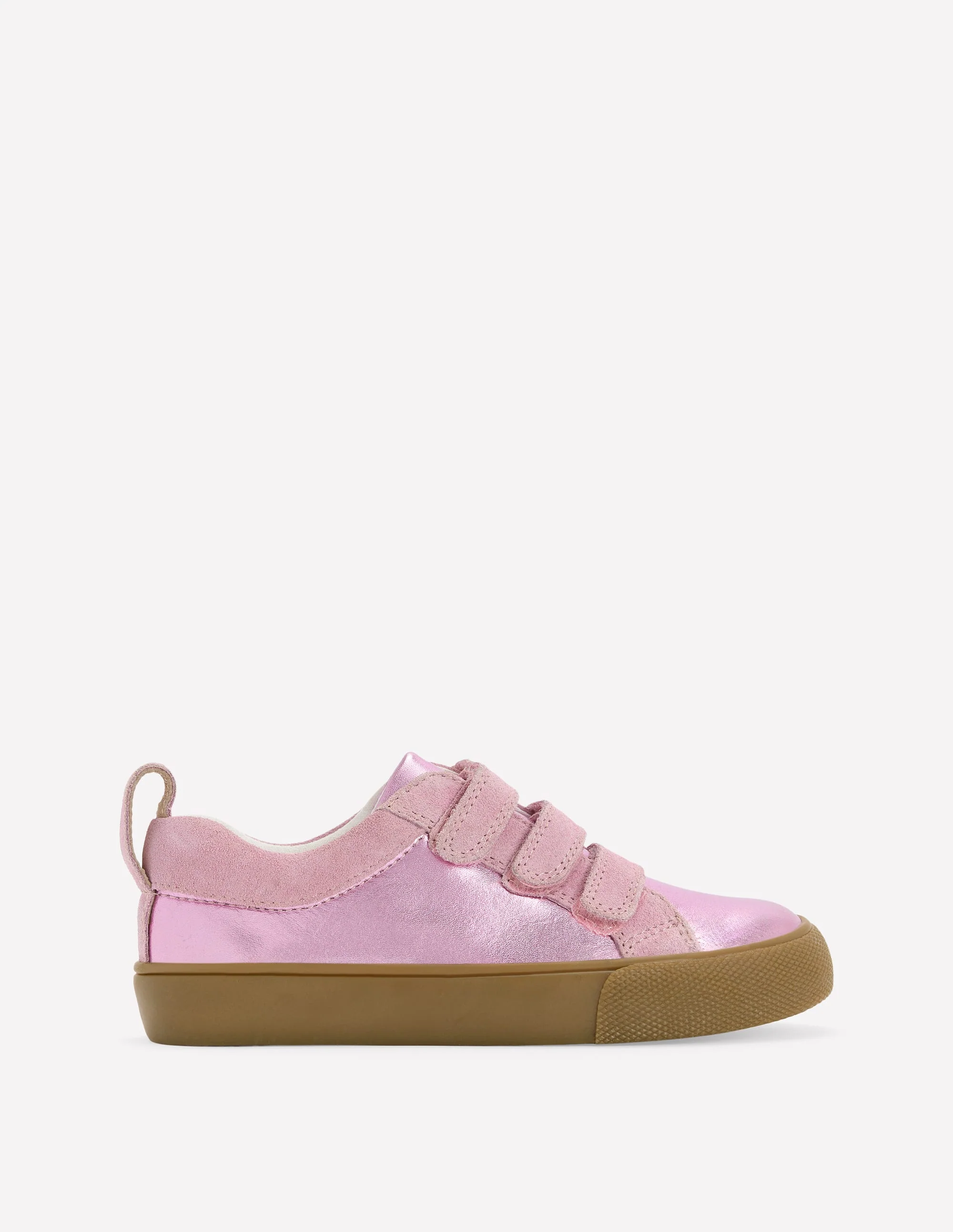 Velcro Low Top-Pink Metallic