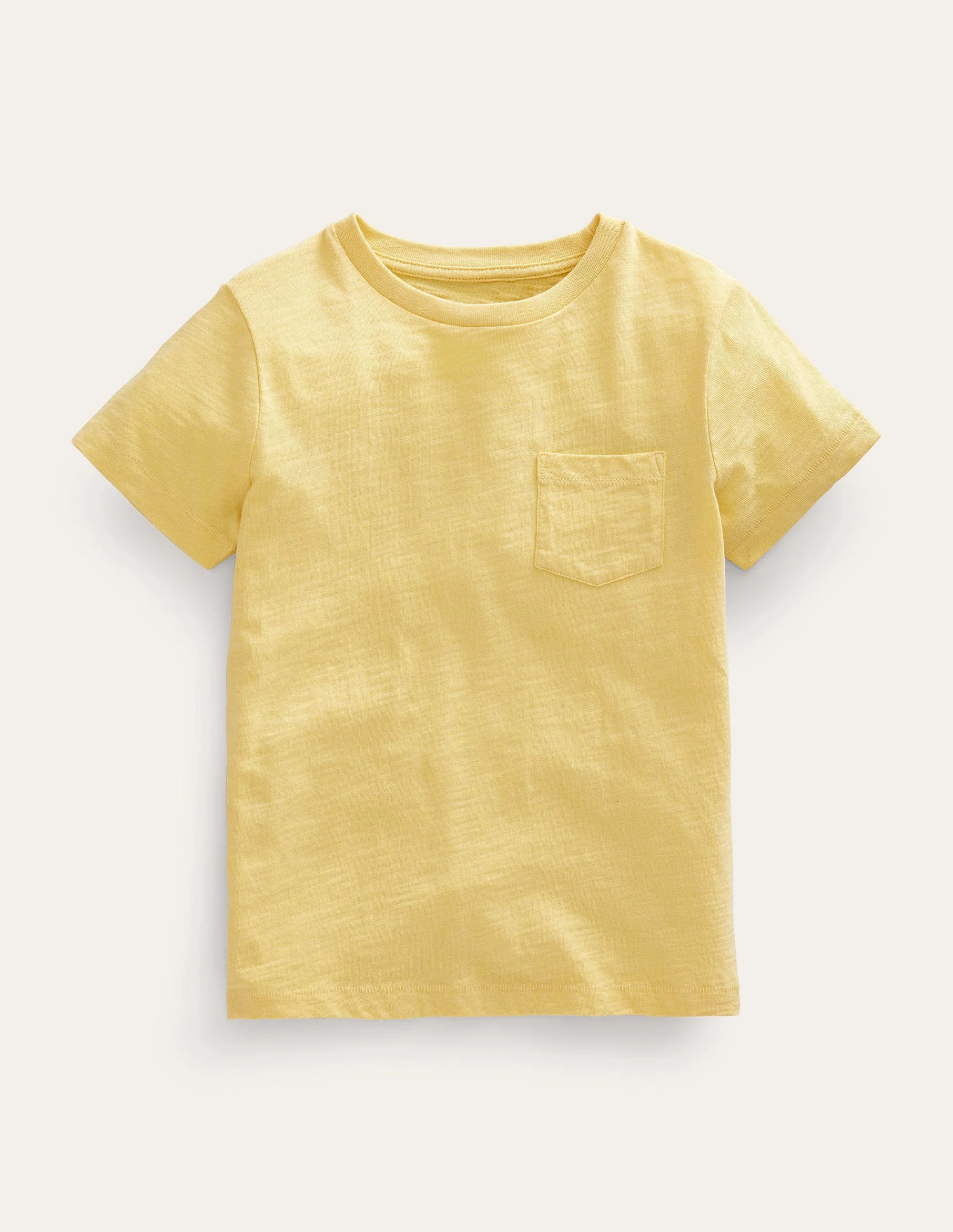 Washed Slub T-shirt-Buttercup Yellow