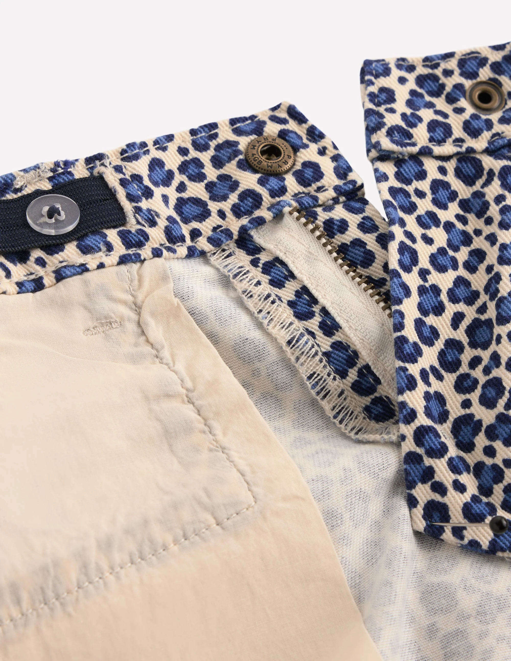 Wide Leg Jeans-Calico White/ Blue Leopard - Image 5