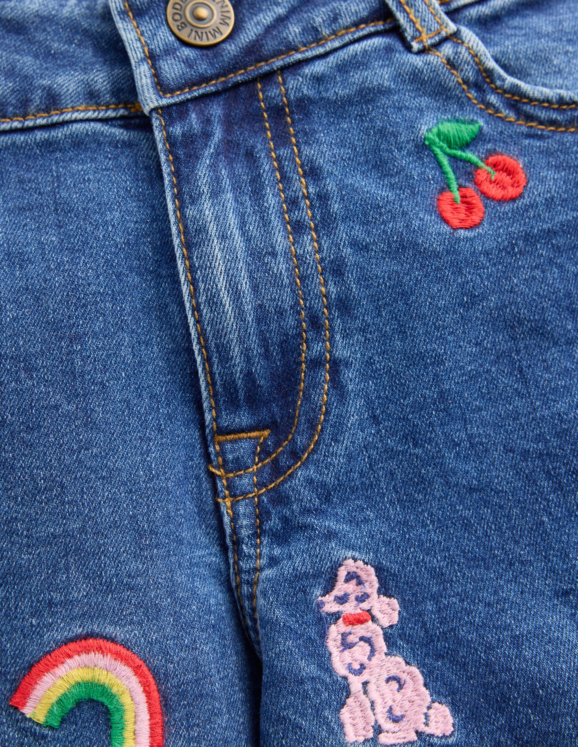 Wide Leg Trouser-Parisien Denim Embroidery - Image 3