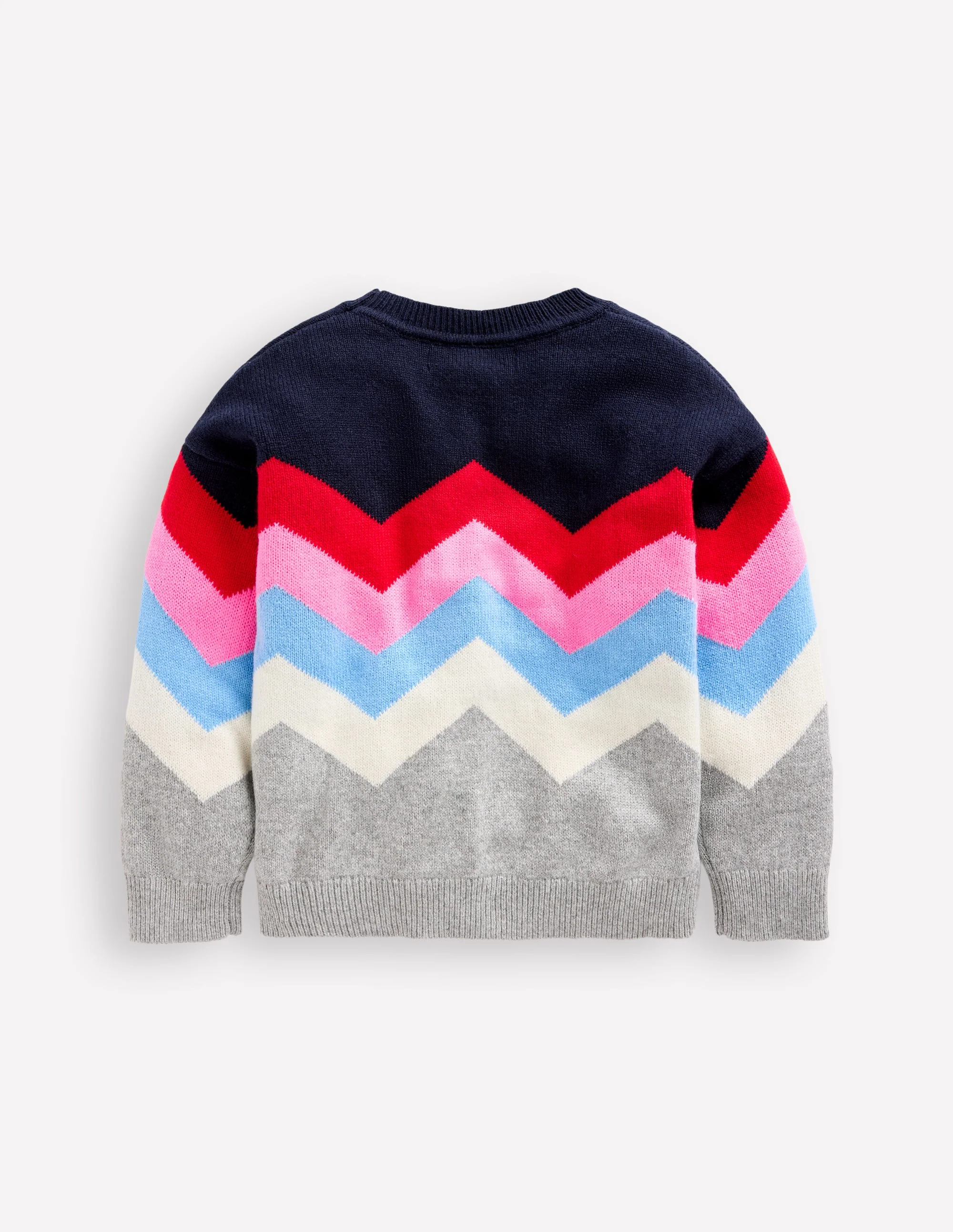 Zig Zag Jumper-Grey Marl Multi - Image 2