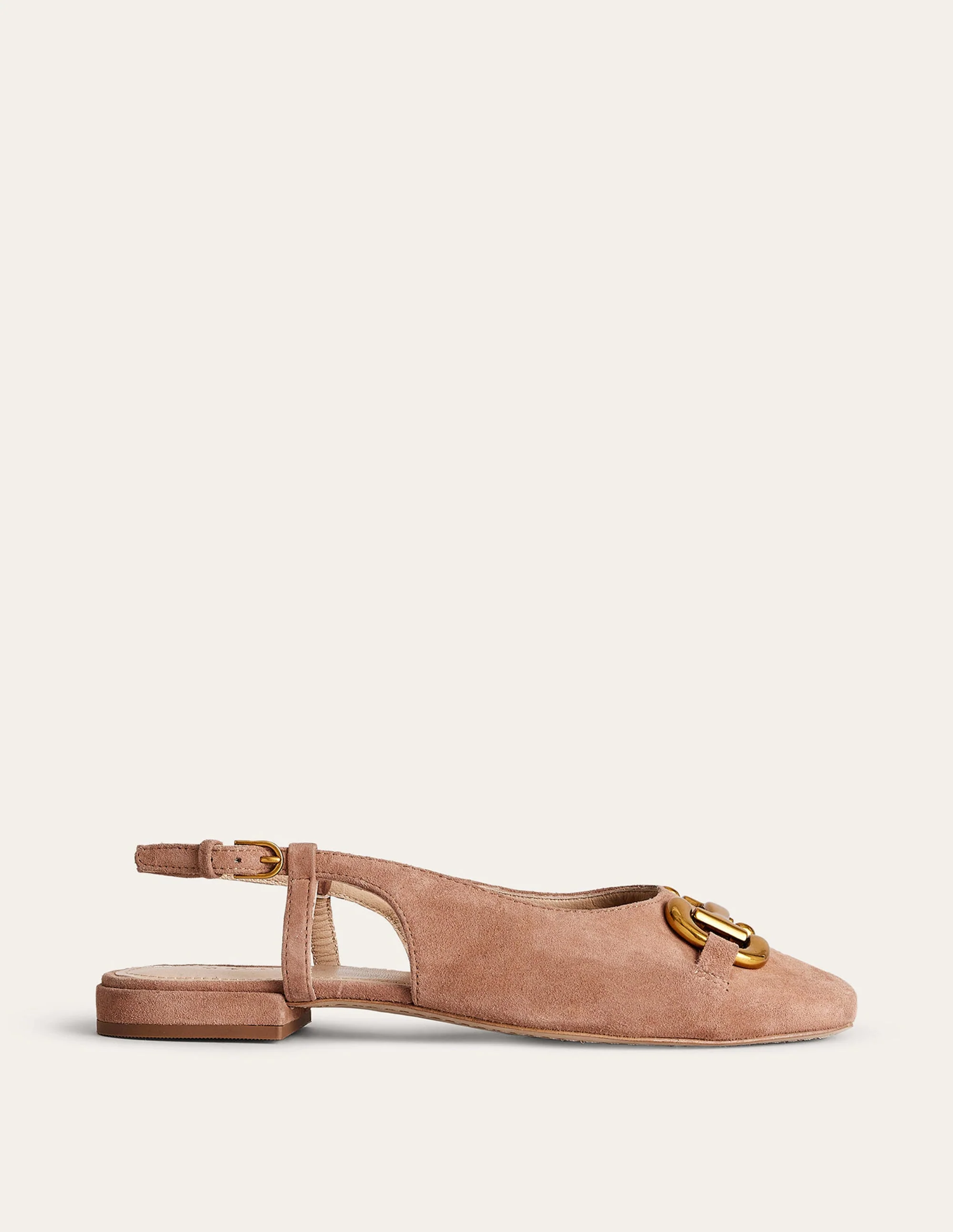 Iris Snaffle Slingback Flats-Ginger Snap Suede - Image 2