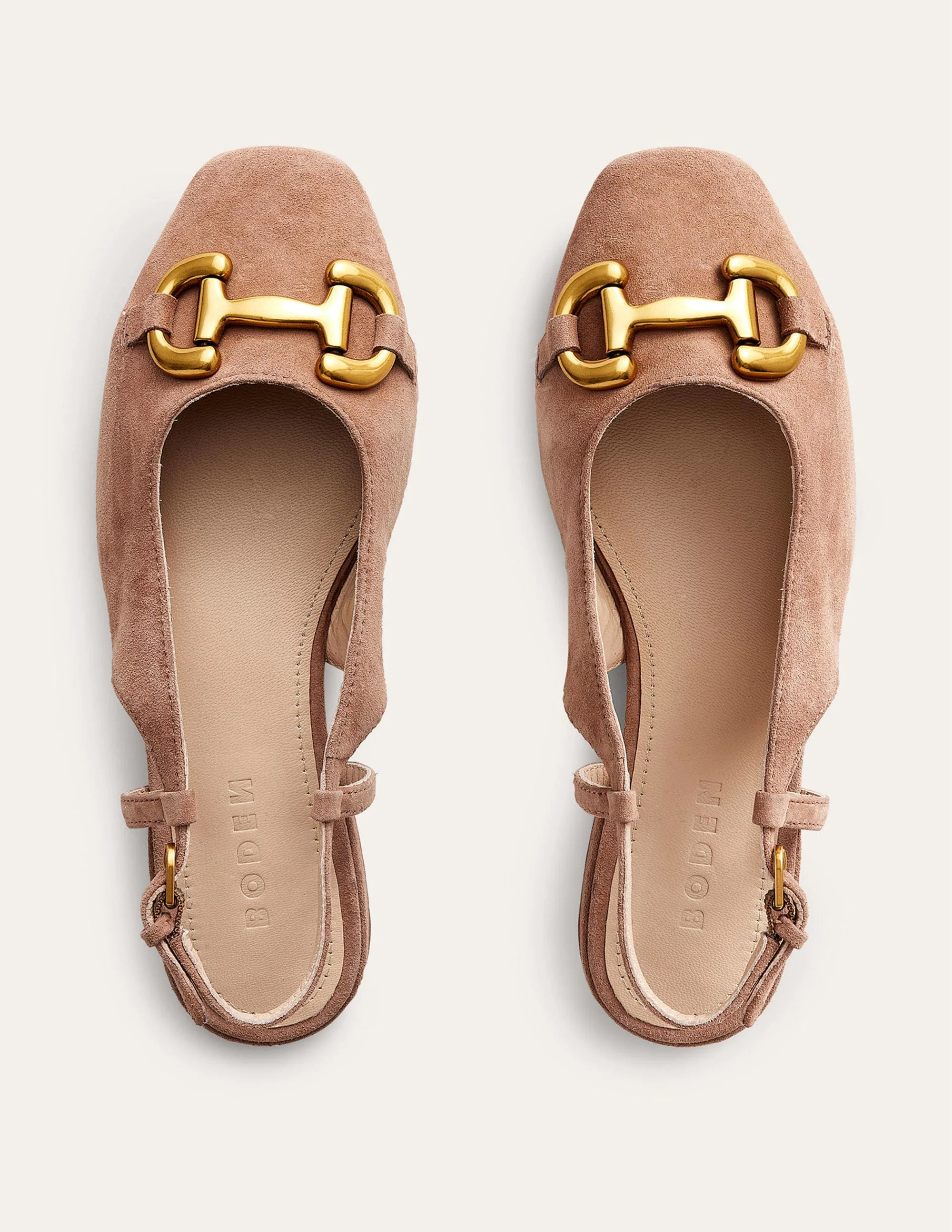 Iris Snaffle Slingback Flats-Ginger Snap Suede - Image 5