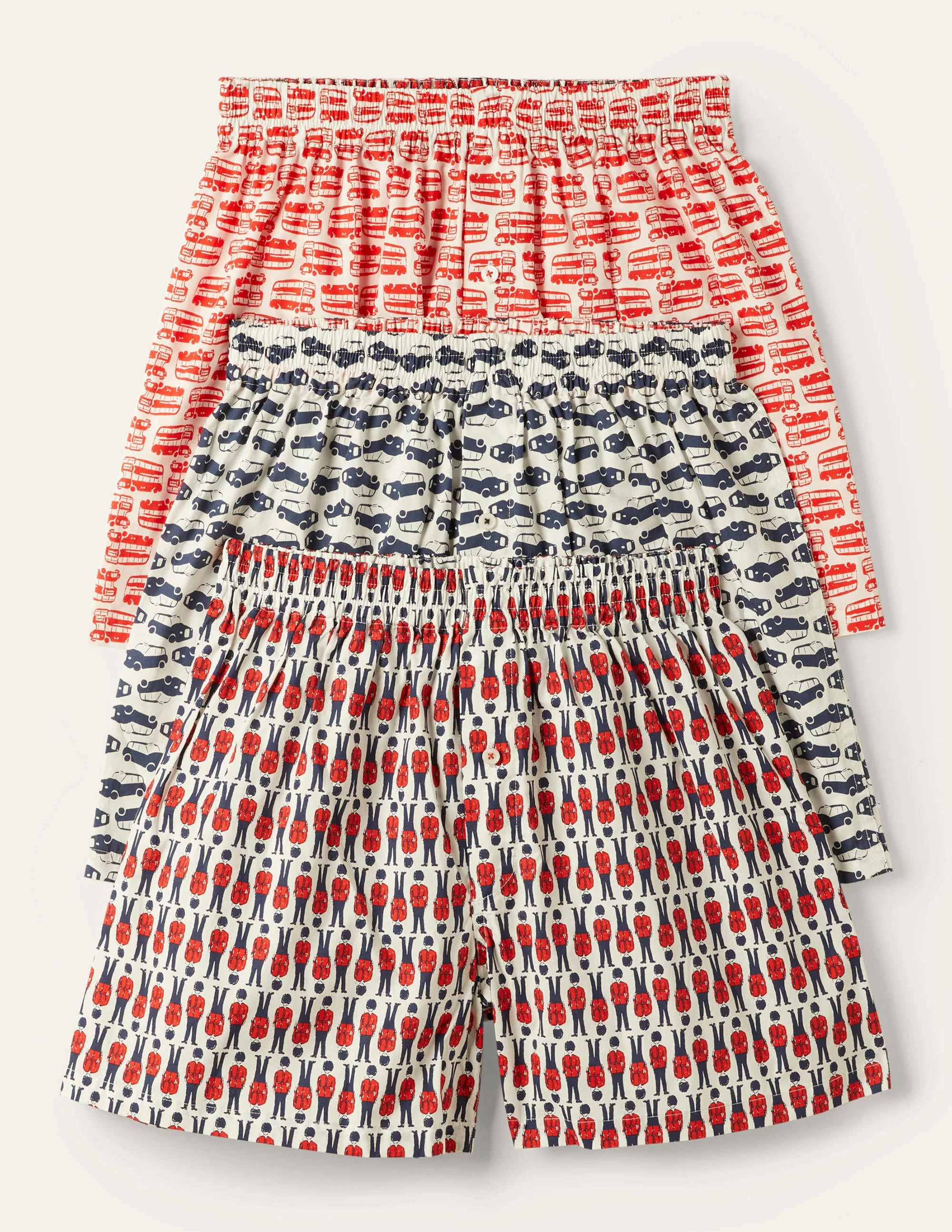 3 Pack Woven Boxers-London Scene Pack