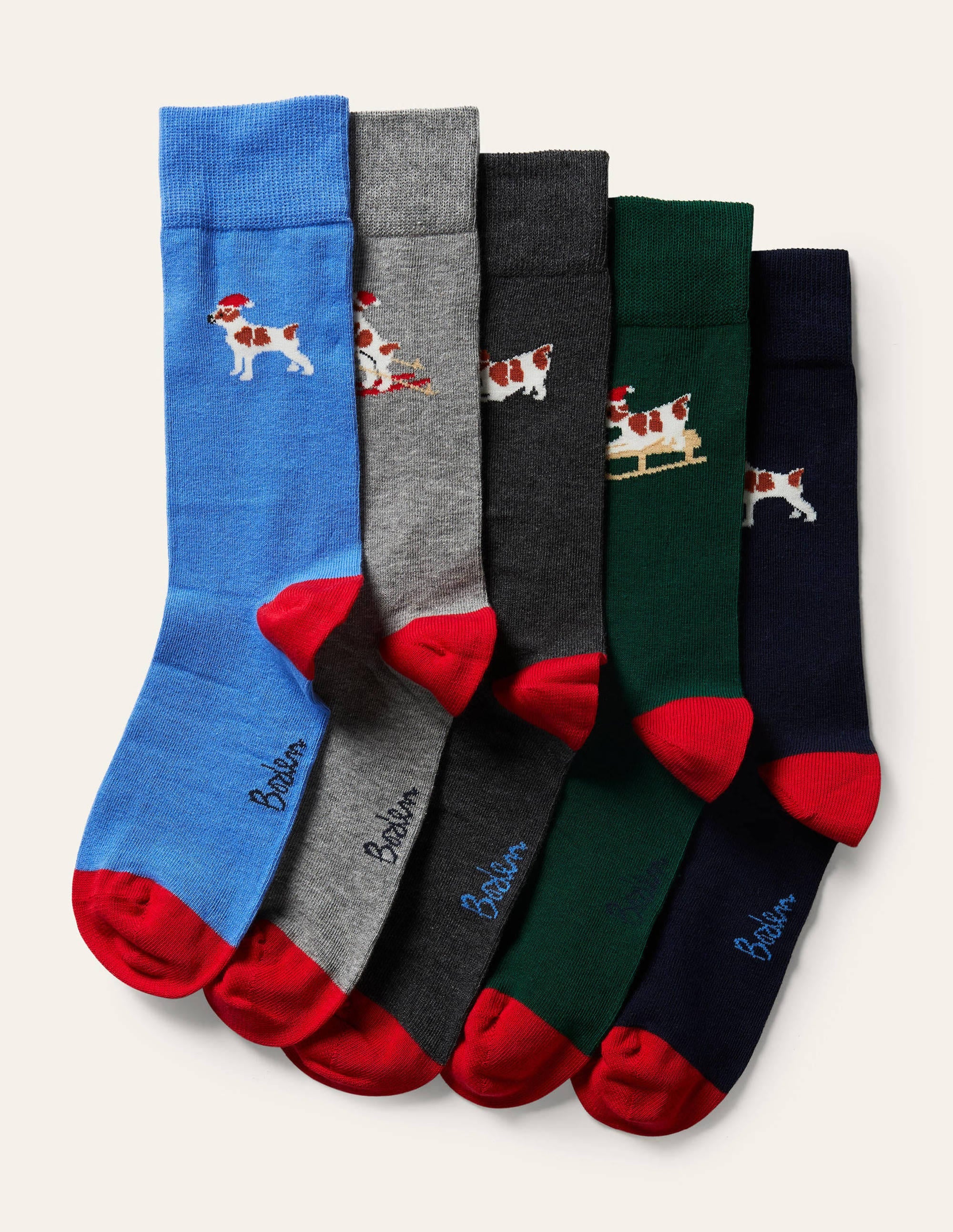 5 Pack Christmas Socks-Christmas Sprout