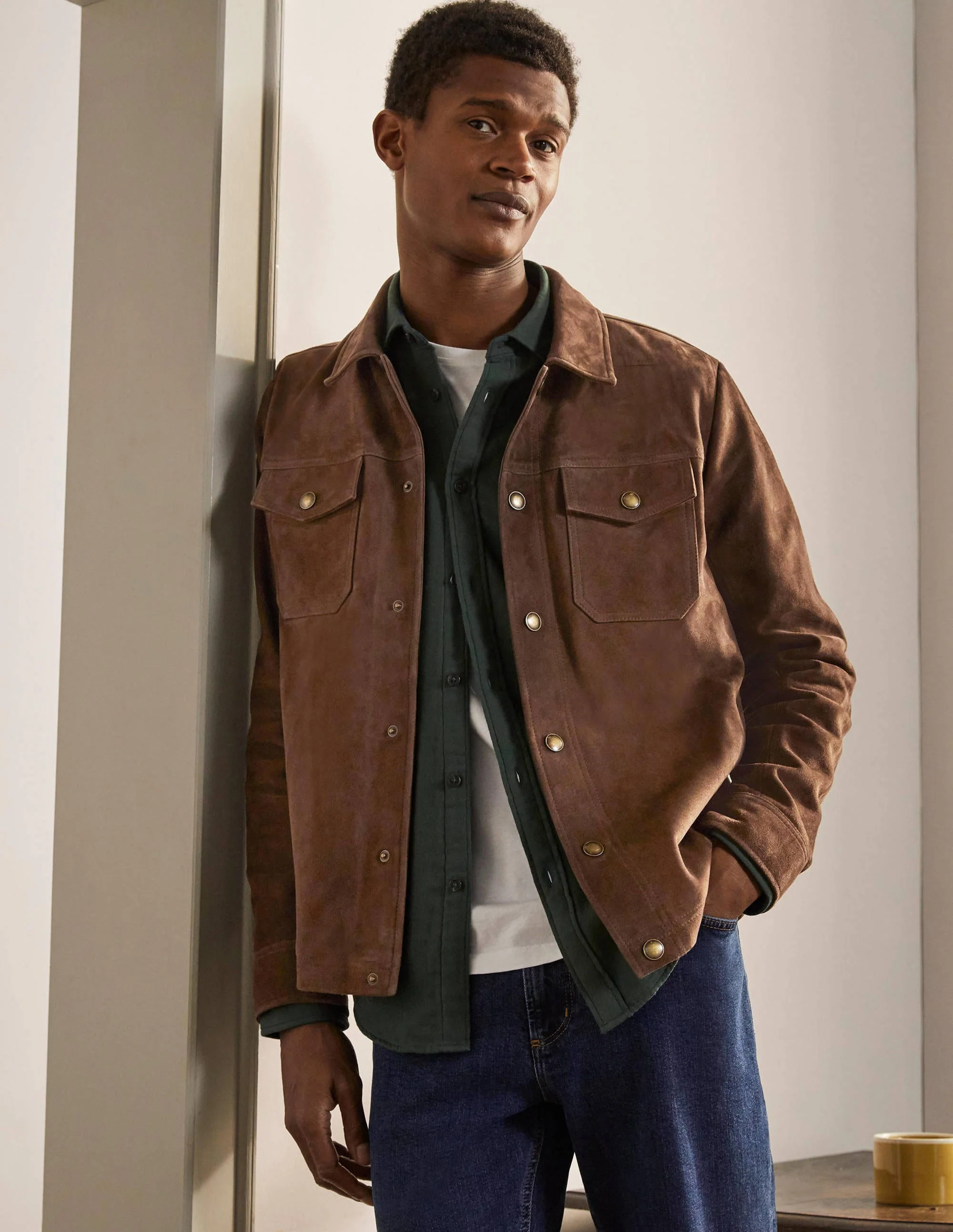 Beaufort Suede Jacket-Mocha - Image 4