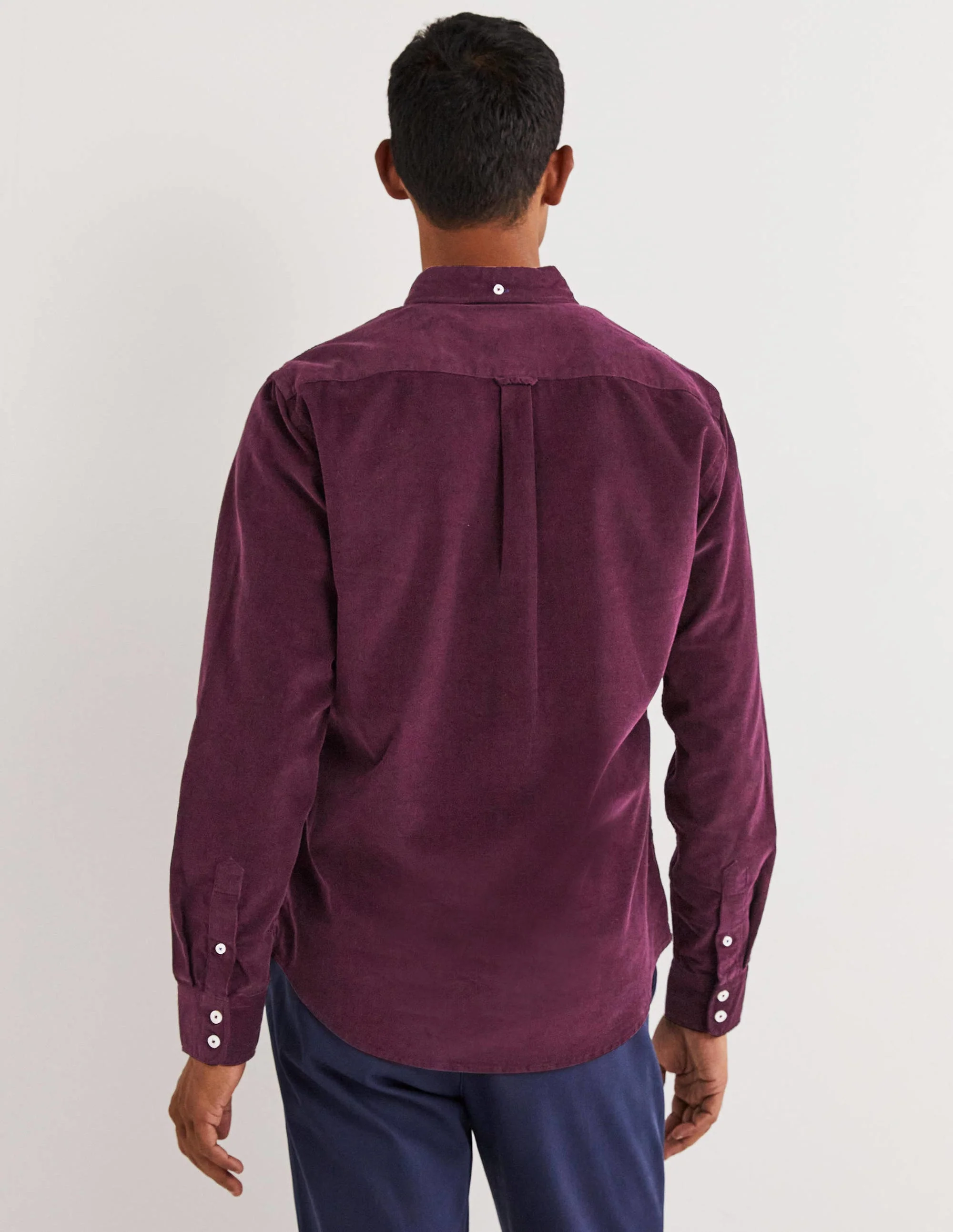 Button Down Cord Shirt-Plum Perfect - Image 3