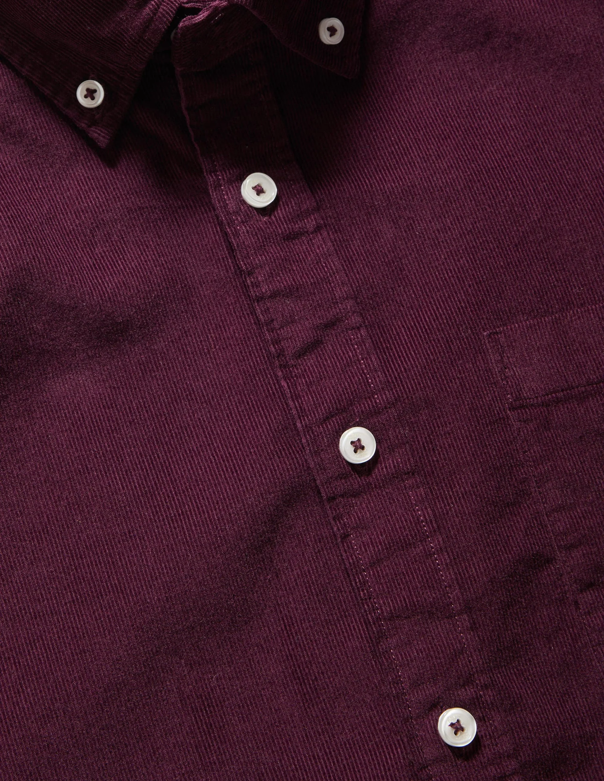 Button Down Cord Shirt-Plum Perfect - Image 6