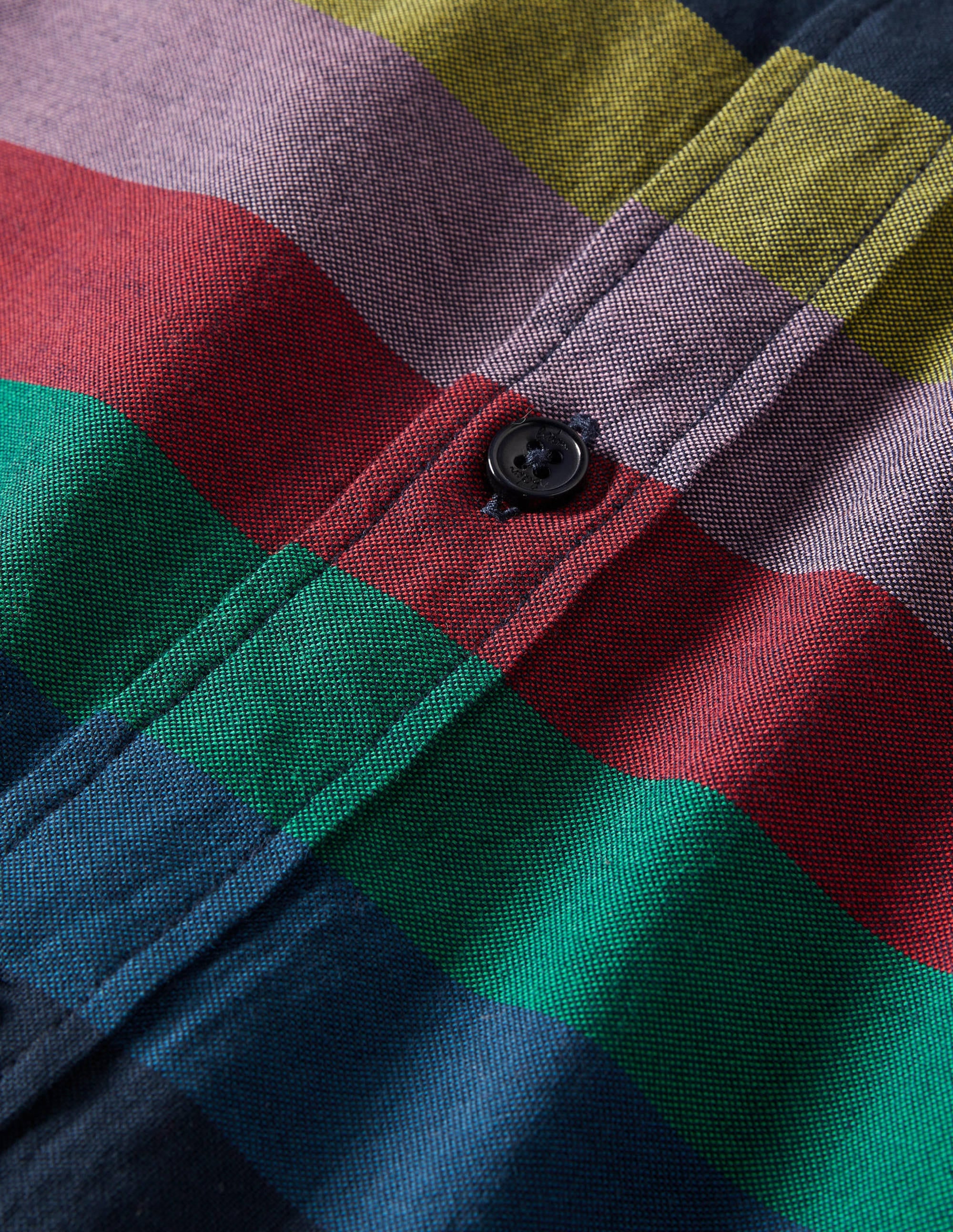Button Down Oxford Shirt-Navy Rainbow - Image 5