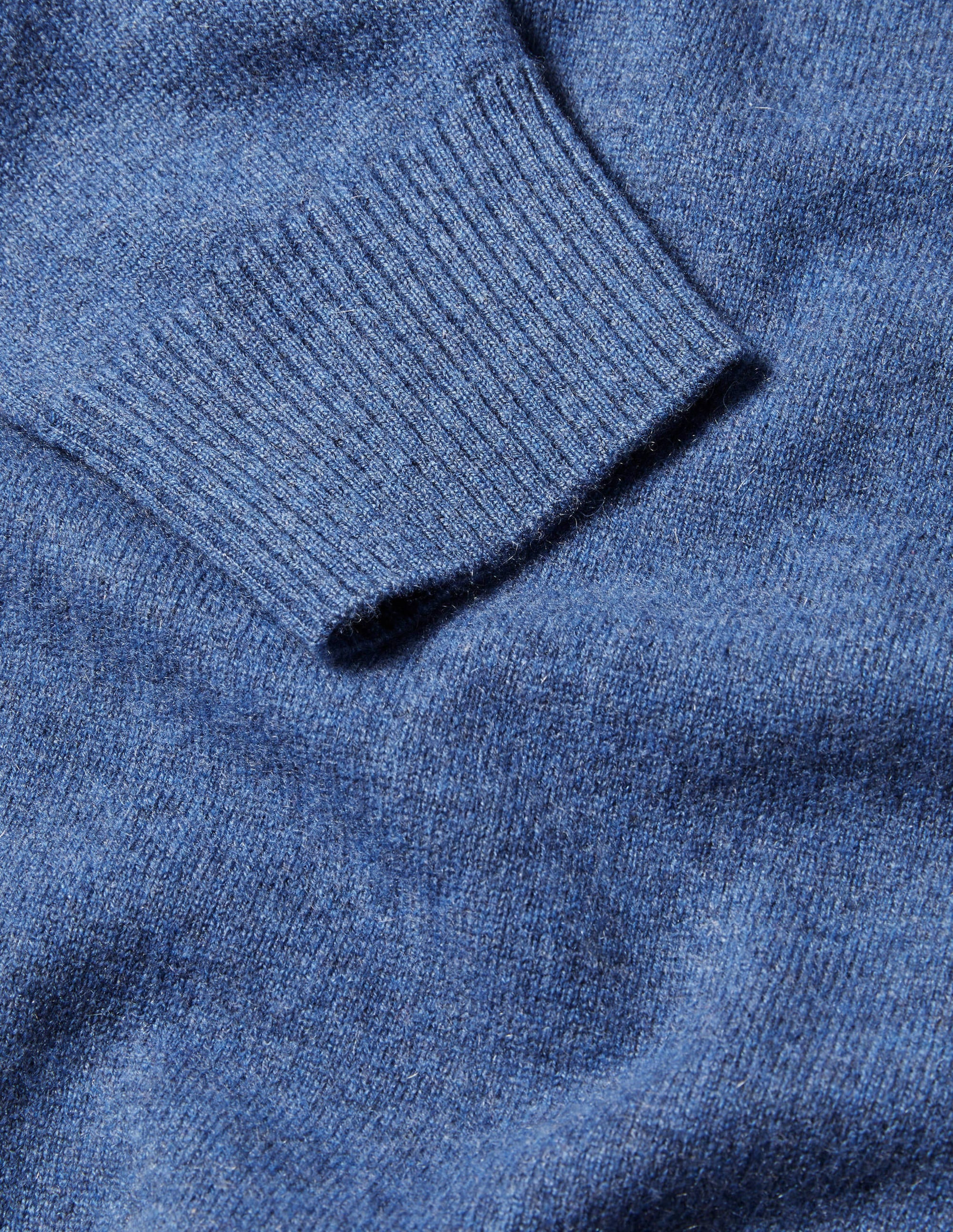 Cashmere Crew Neck Jumper-Blue Ribbon - Image 6